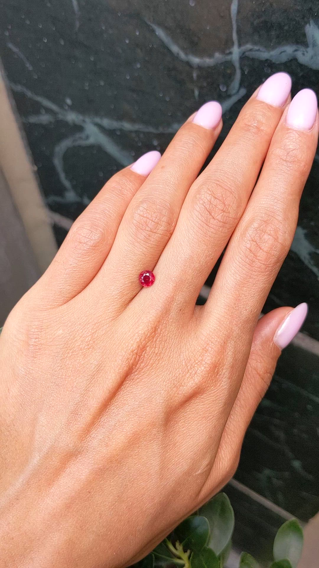 0.64 Ct. Ruby from Mozambique Size Video