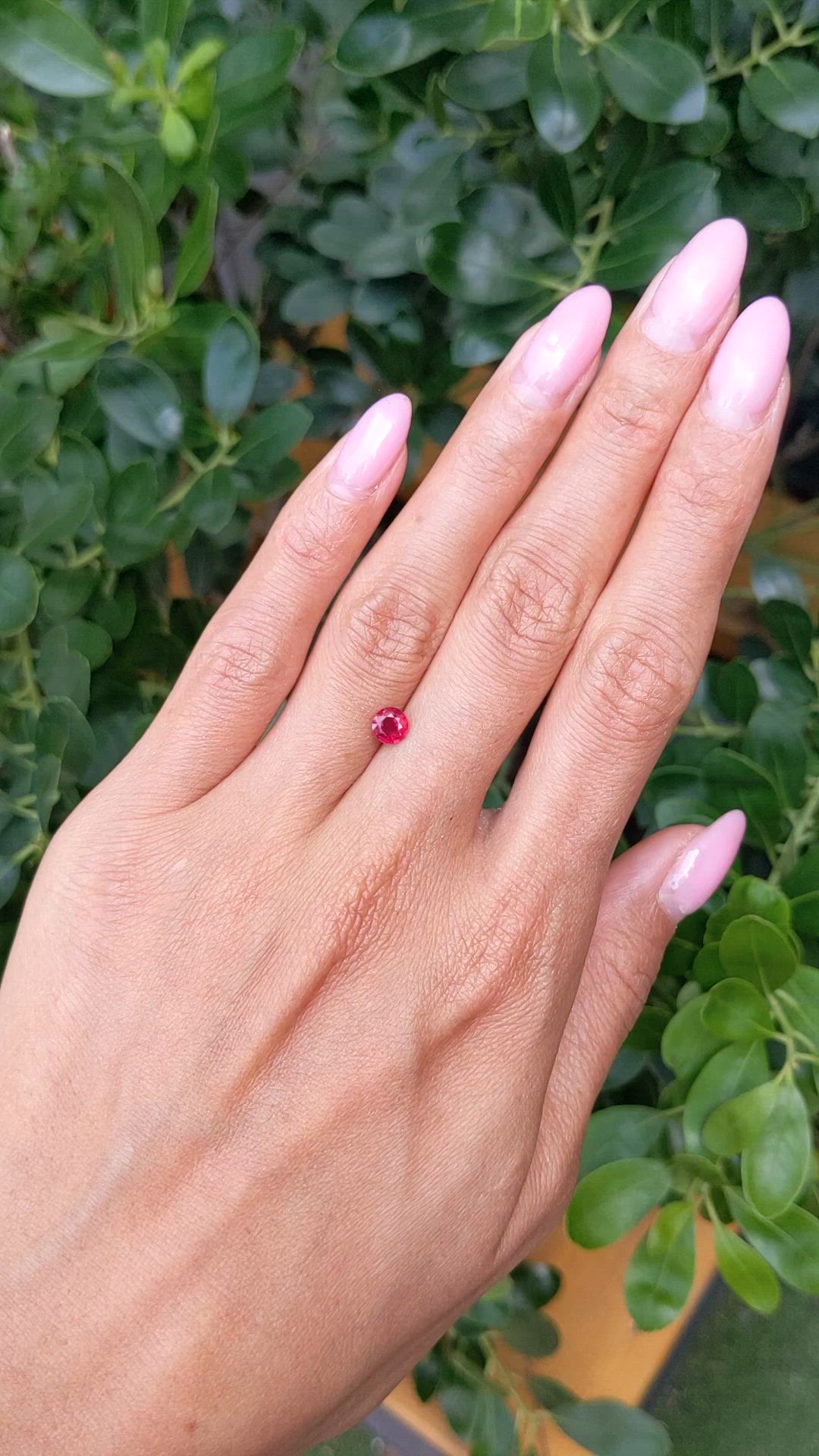 0.68 Ct. Ruby from Mozambique Size Video
