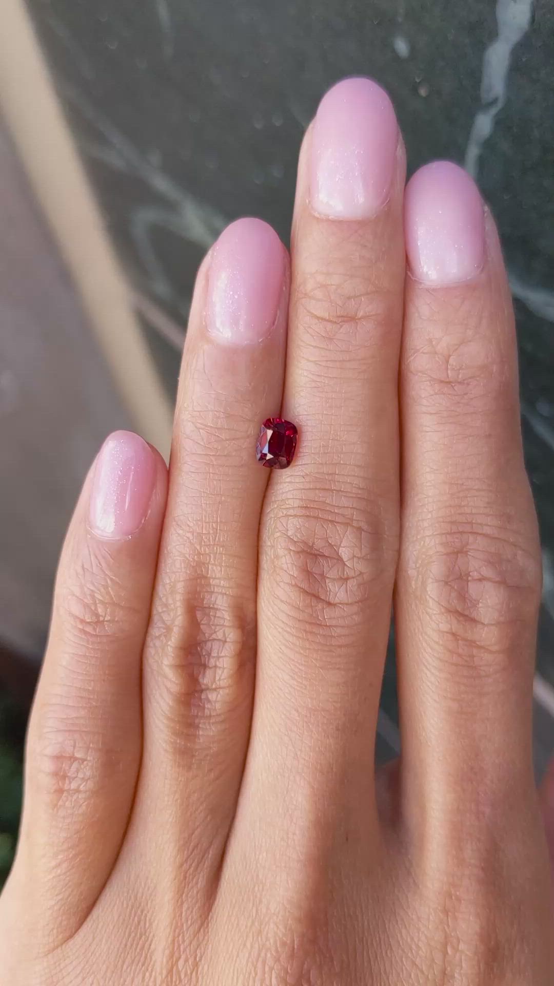 1.01 Ct. Ruby from Mozambique Size Video