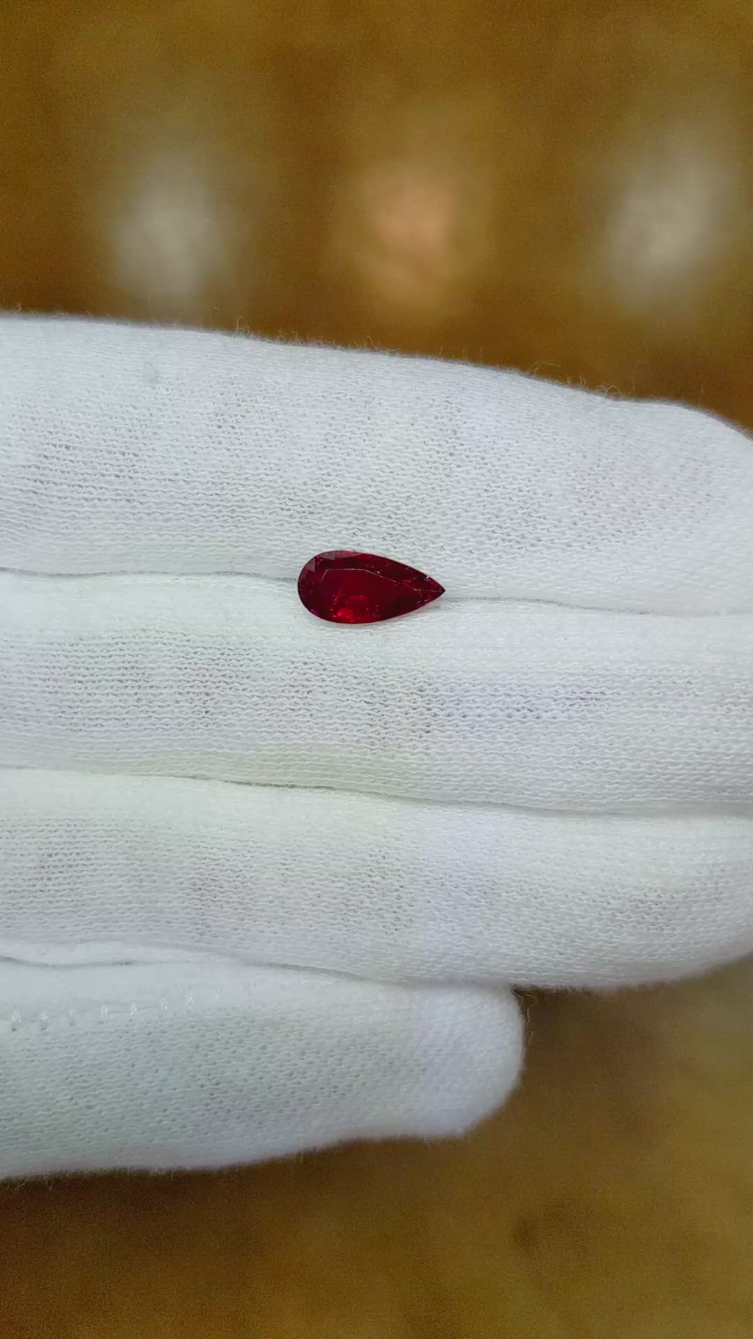 1.35 Ct. Ruby from Mozambique Size Video