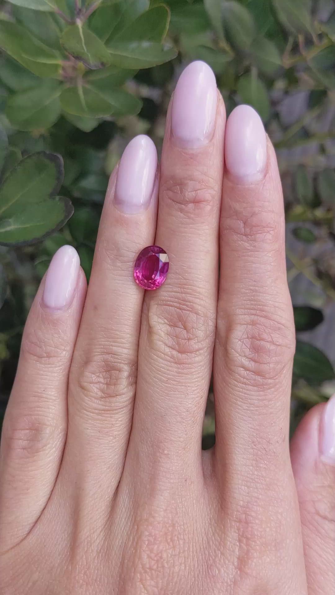 2.73 Ct. Ruby from Mozambique Size Video