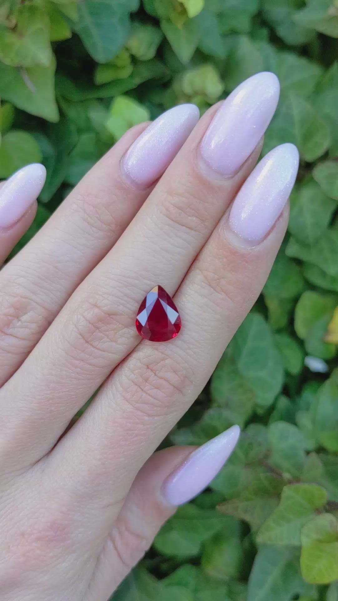 3.07 Ct. Ruby from Mozambique Size Video