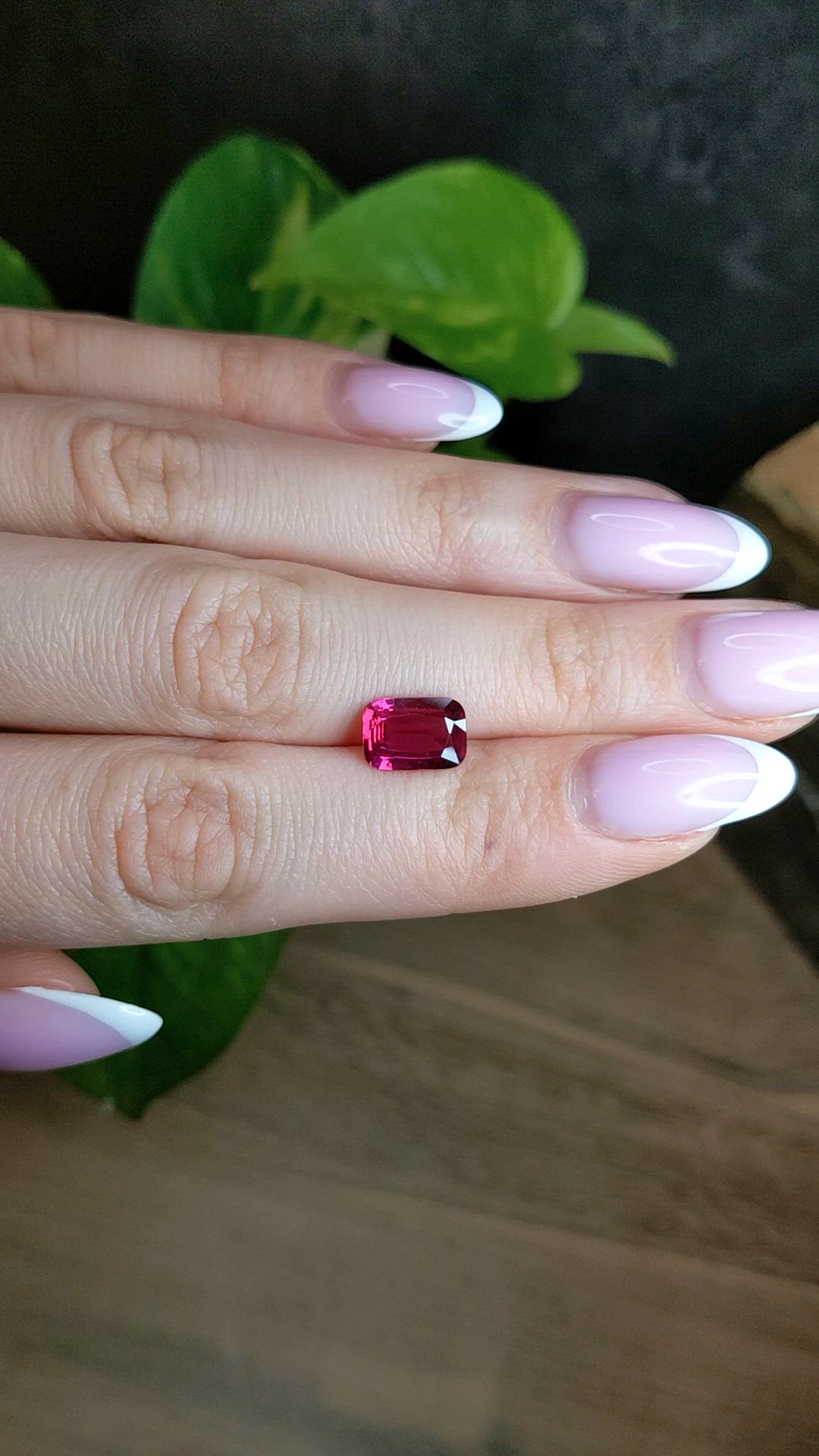 2.46 Ct. Ruby from Mozambique Size Video