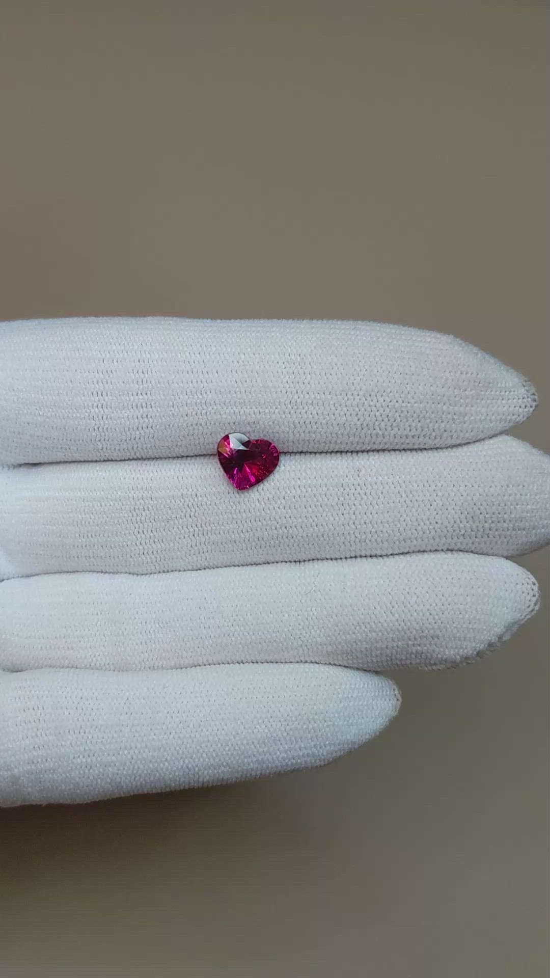 2.14 Ct. Pinkish Red Ruby from Mozambique Size Video
