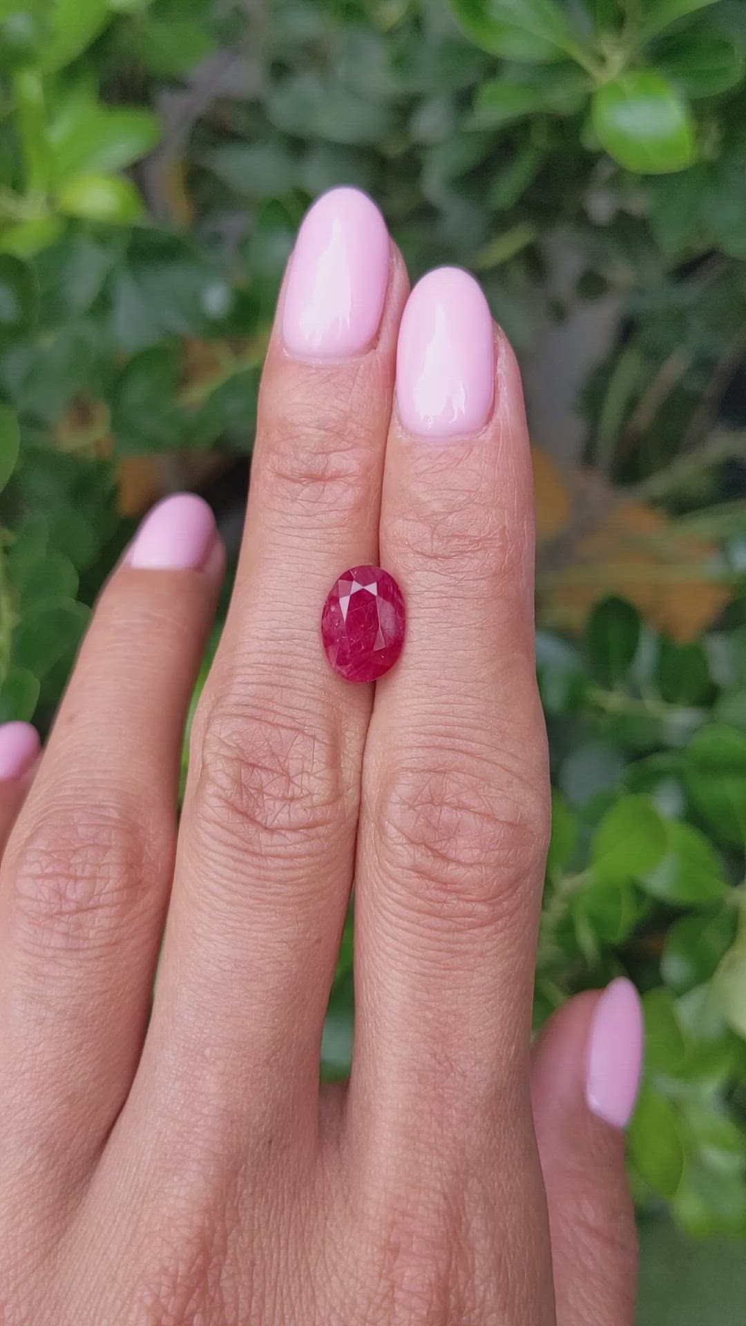 3.38 Ct. Ruby from Burma (Myanmar) Size Video