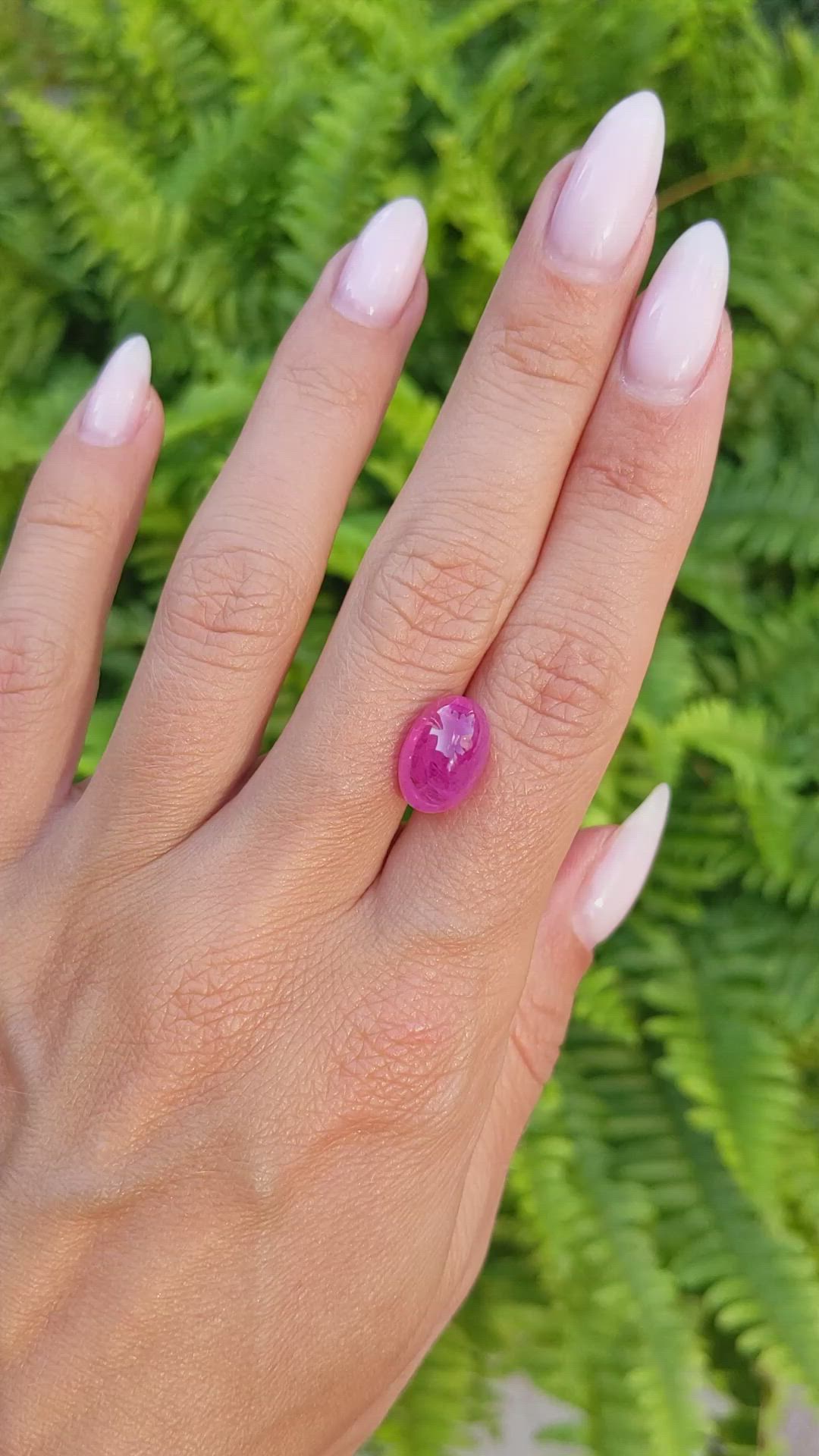 7.68 Ct. Cabochon Ruby from Mozambique Size Video