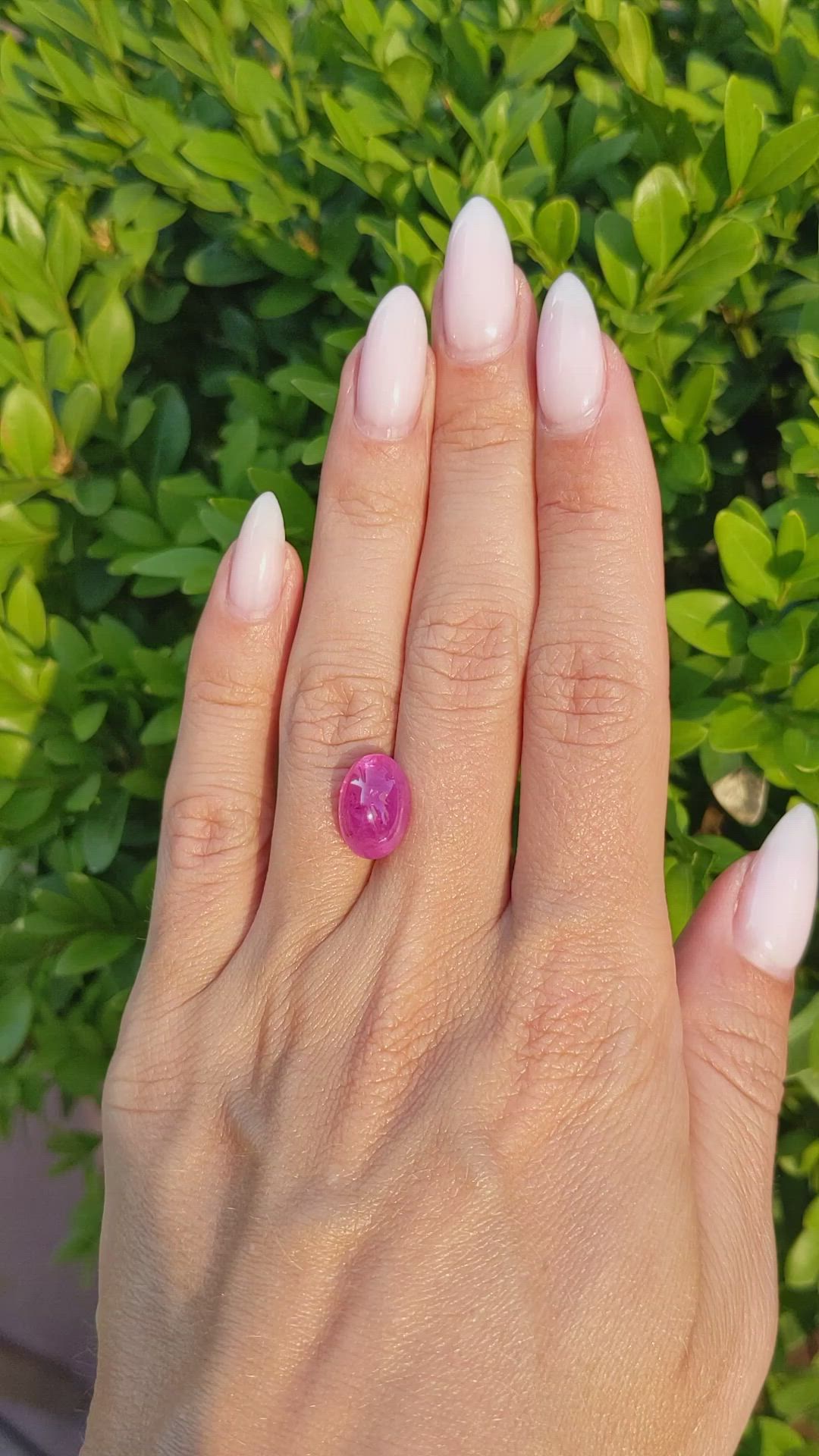 7.68 Ct. Cabochon Ruby from Mozambique Size Video