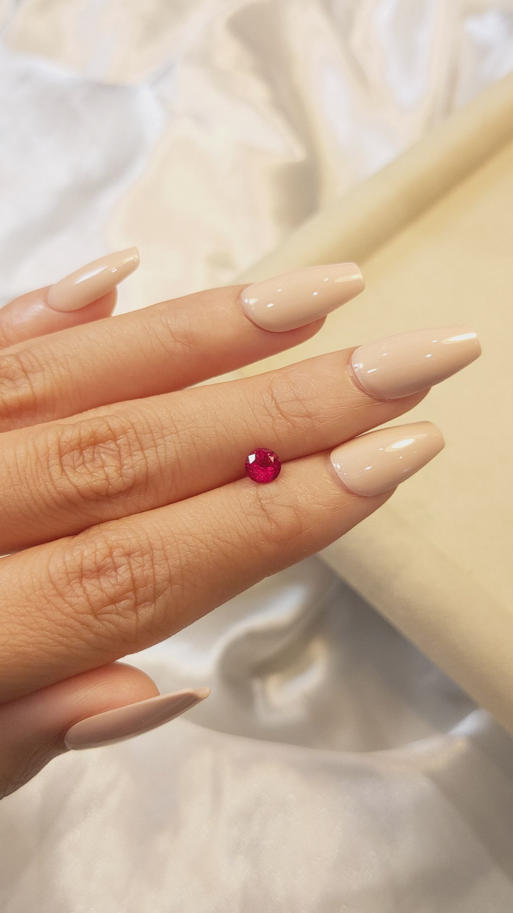0.67 Ct. Ruby from Mozambique Size Video