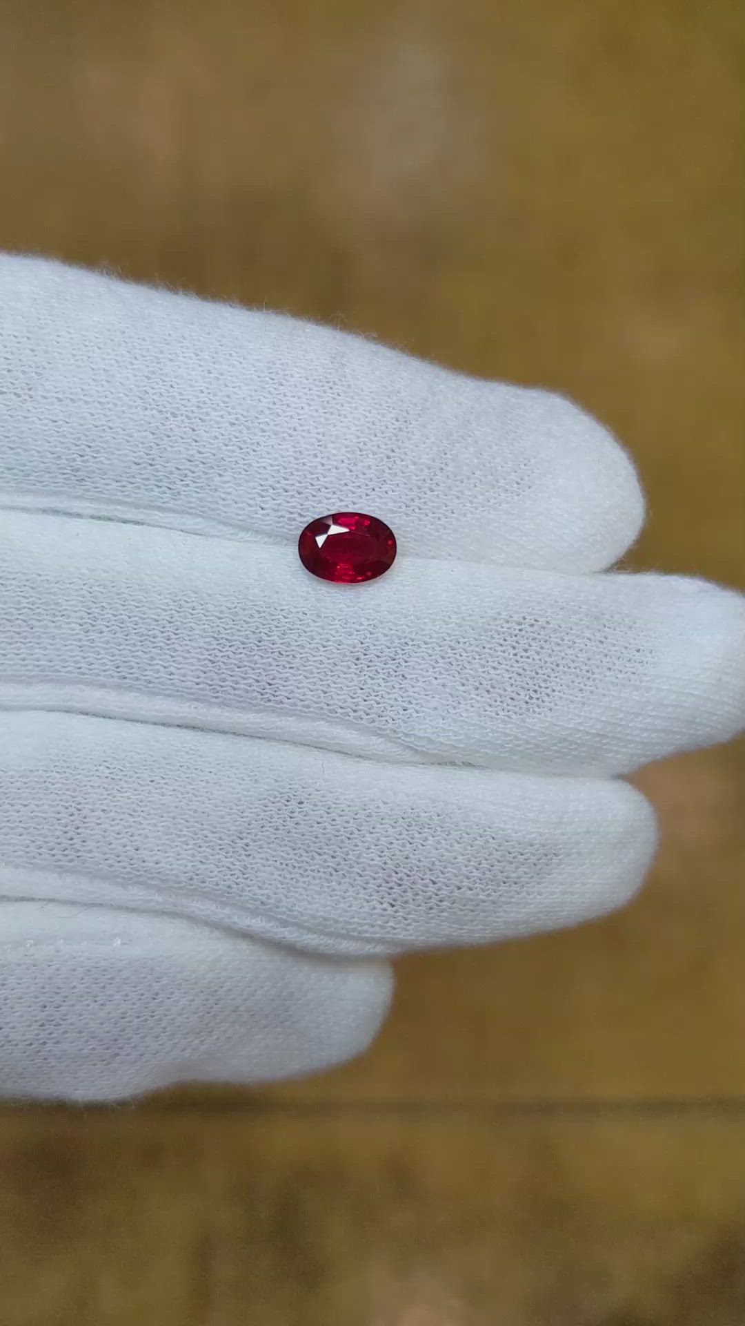 0.95 Ct. Ruby from Mozambique Size Video