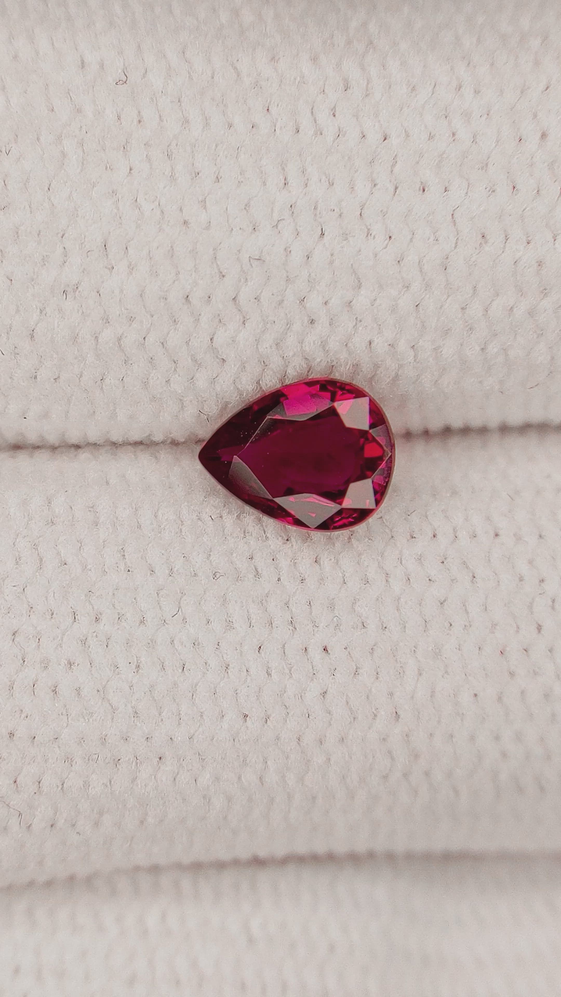0.62 Ct. Ruby from Mozambique Size Video