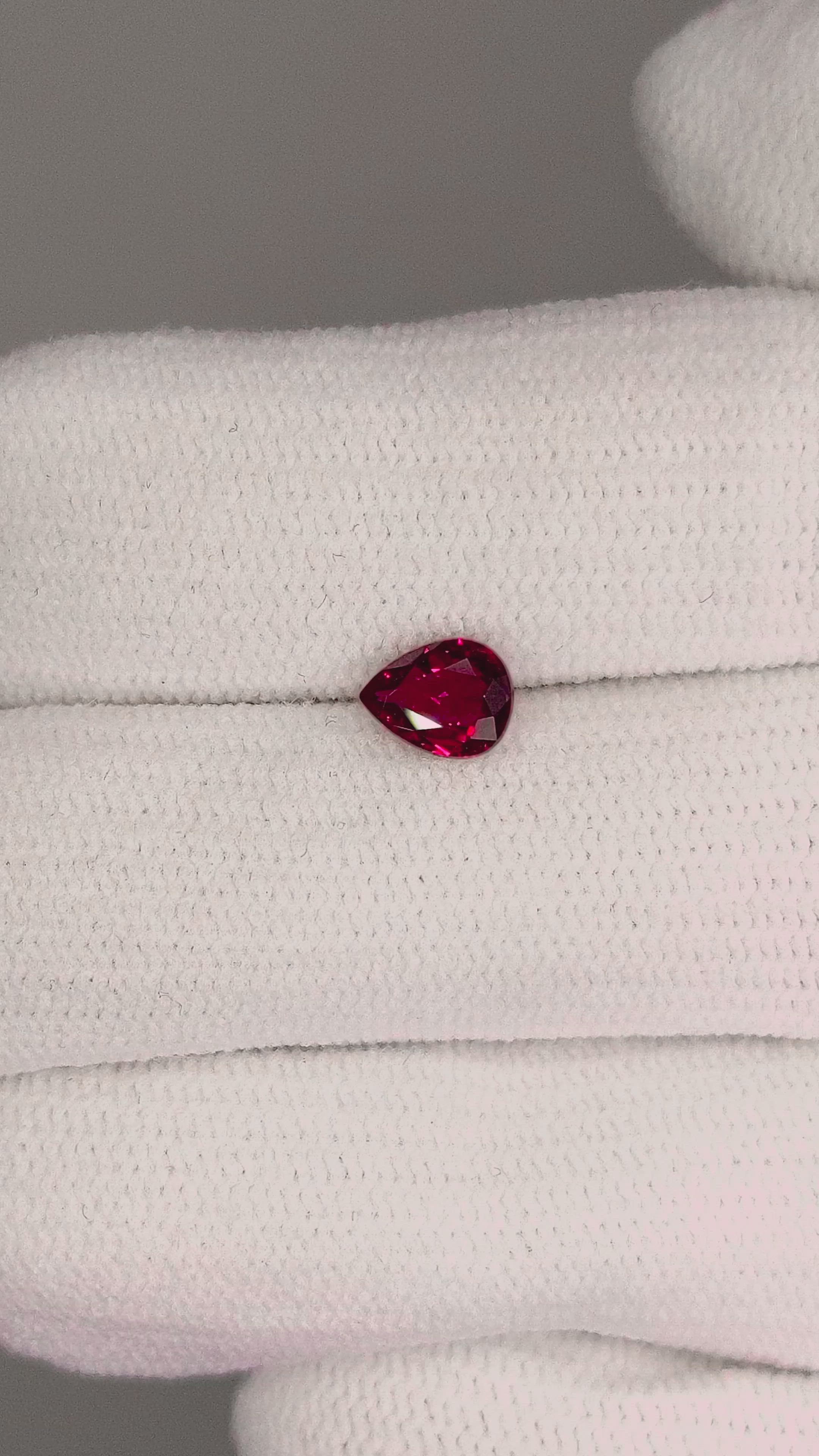 0.62 Ct. Ruby from Mozambique Size Video