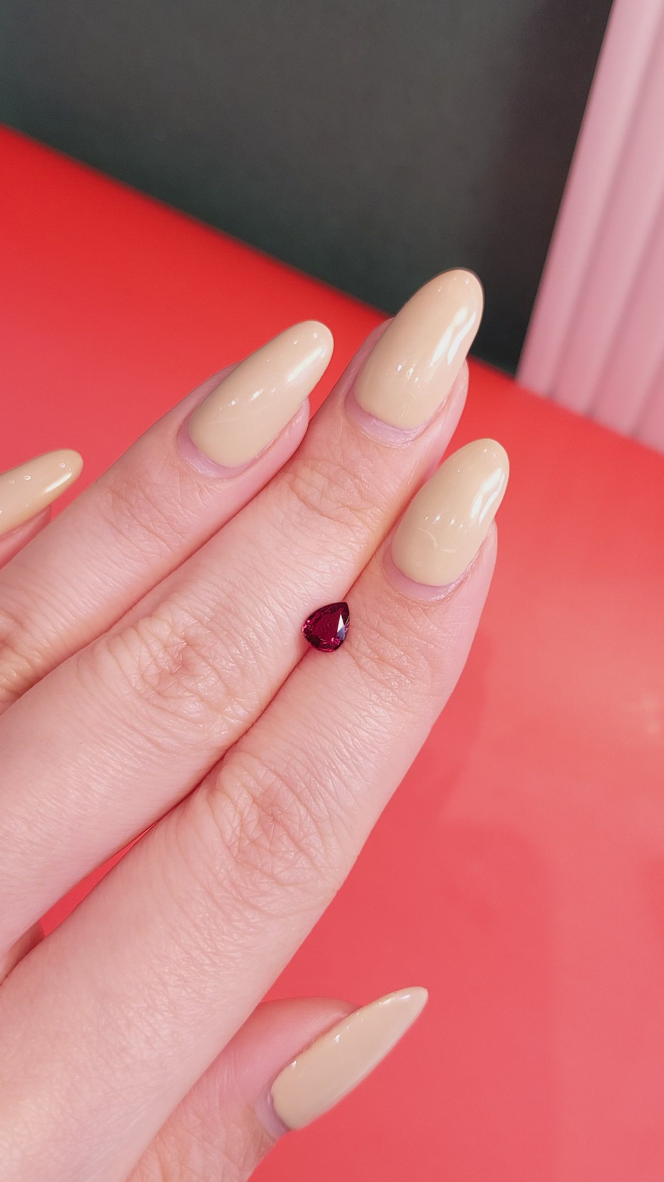 0.62 Ct. Ruby from Mozambique Size Video