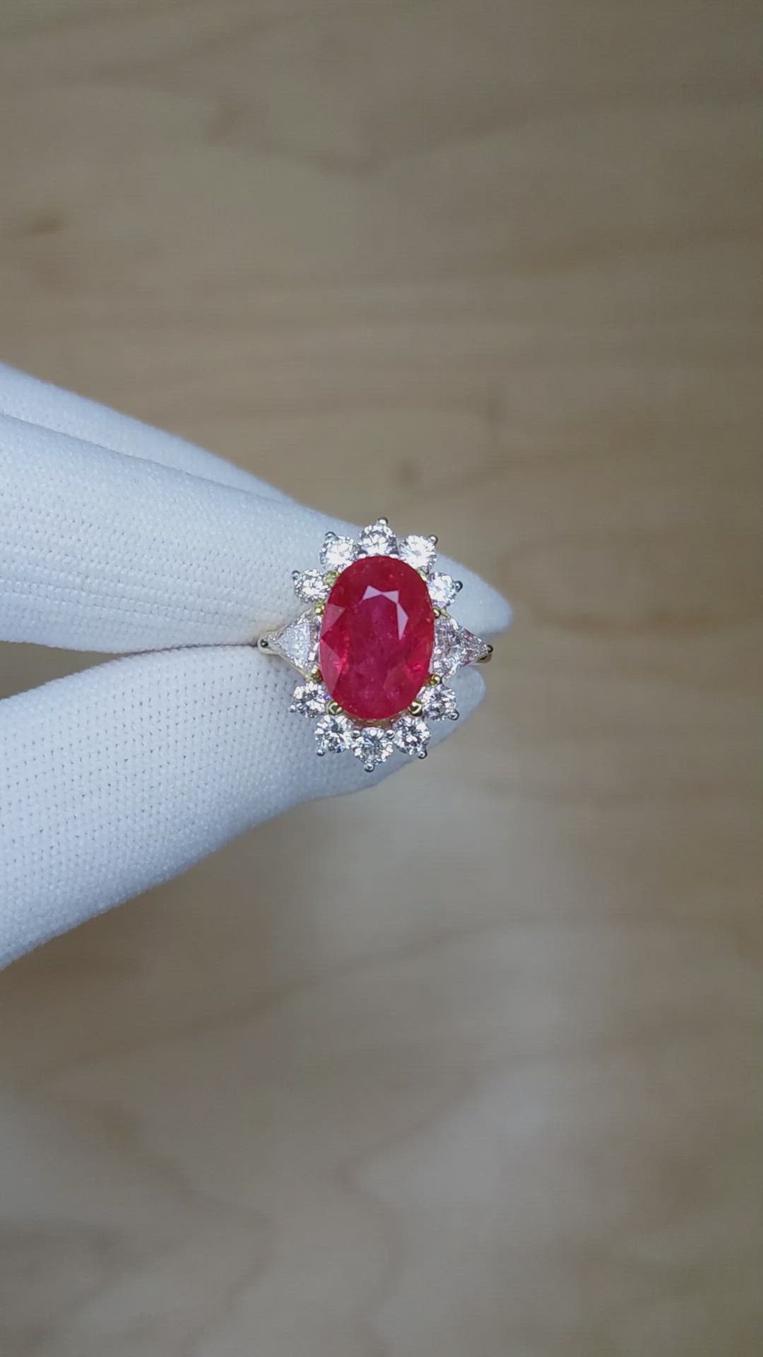 5.88 Ct. Ruby from Mozambique Size Video