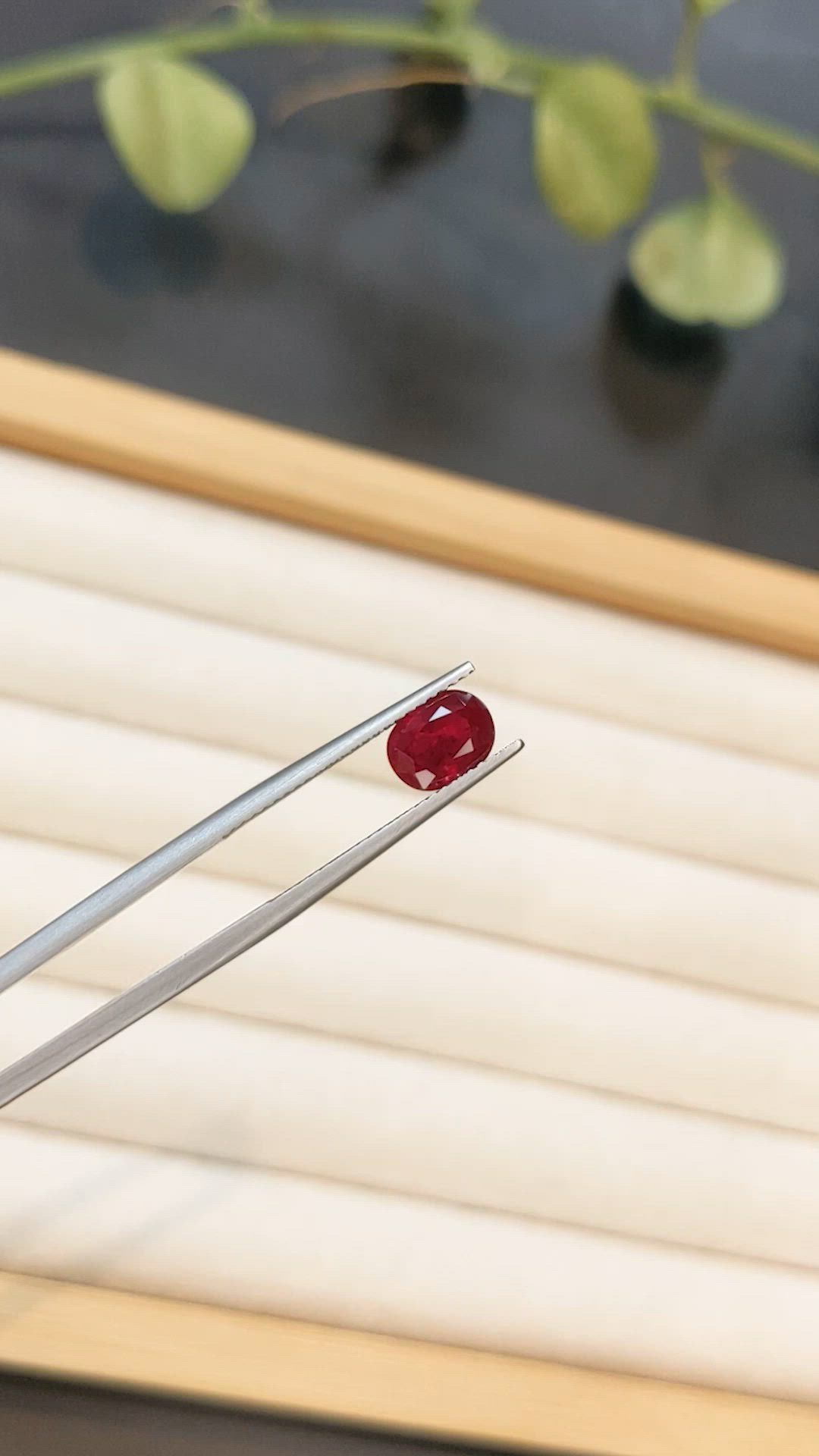 1.80 Ct. Ruby from Burma (Myanmar) Size Video