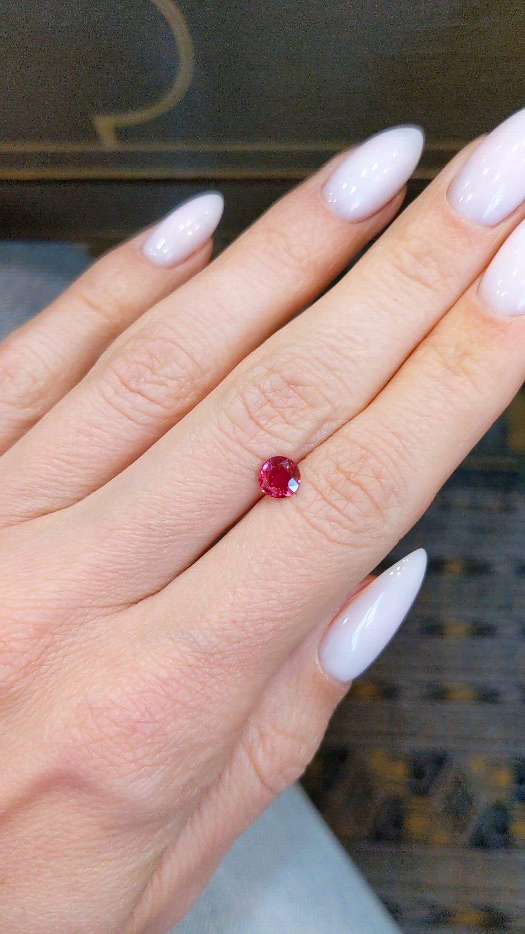 0.66 Ct. Ruby from Mozambique Size Video