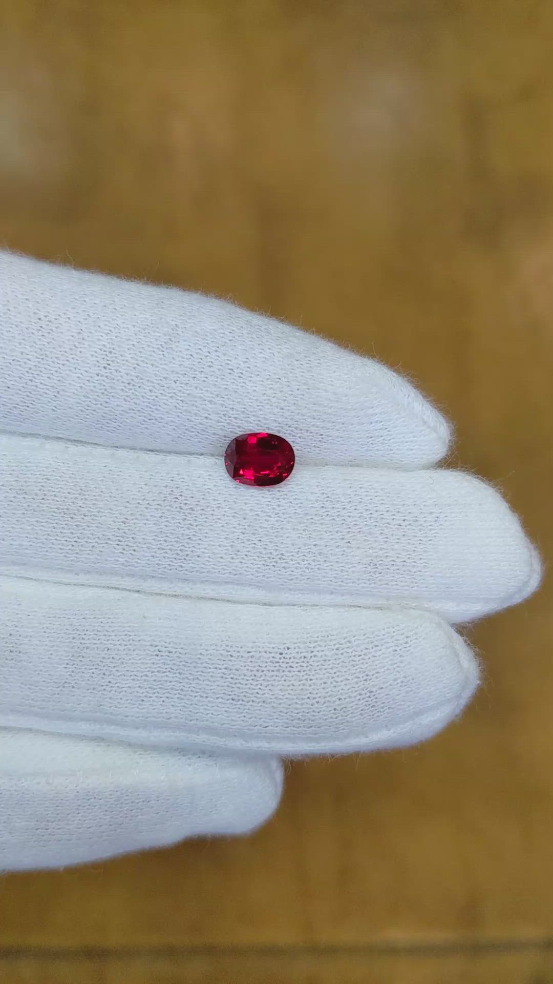 1.03 Ct. Ruby from Mozambique Size Video