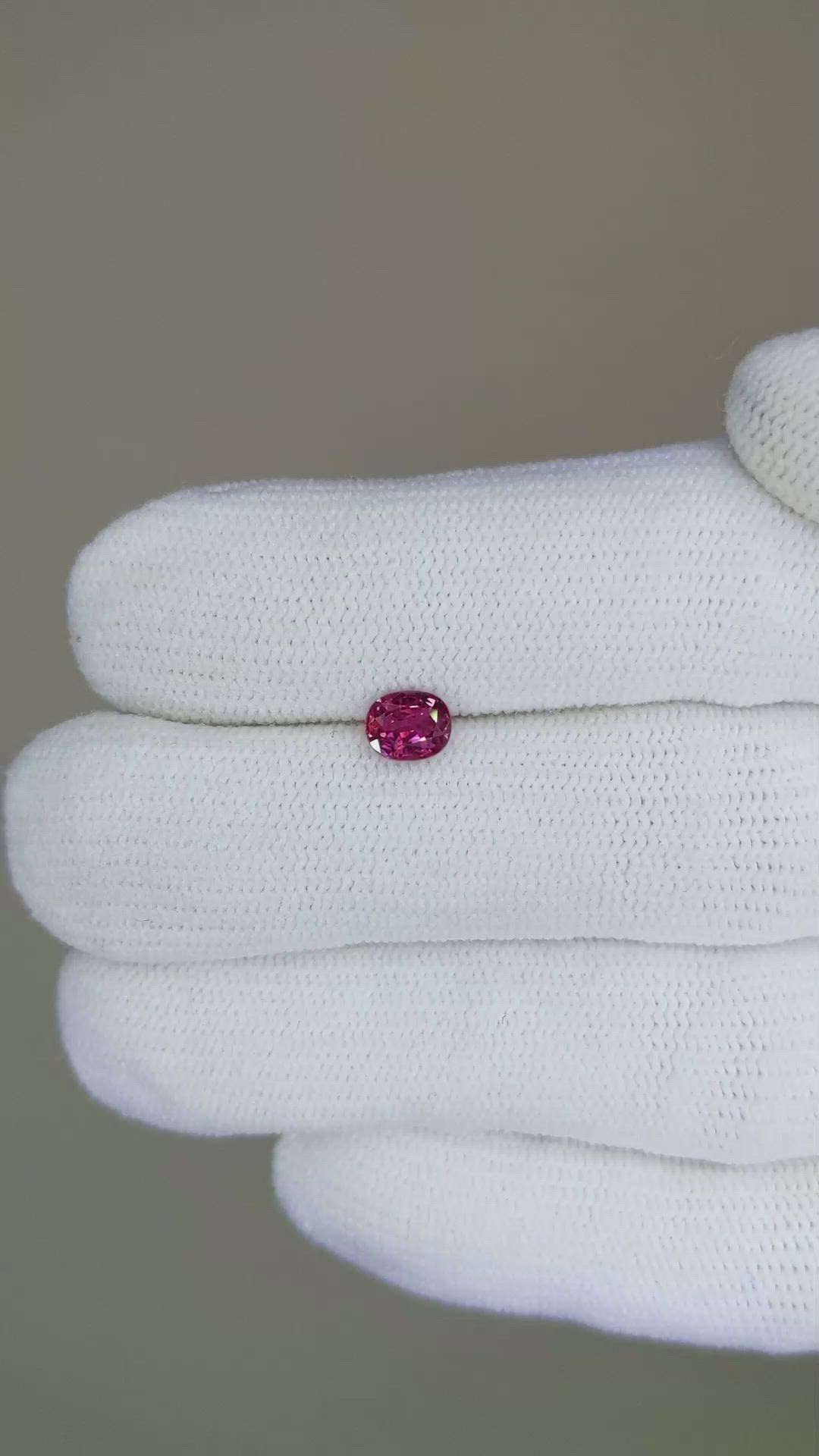 0.49 Ct. Ruby from Mozambique Size Video