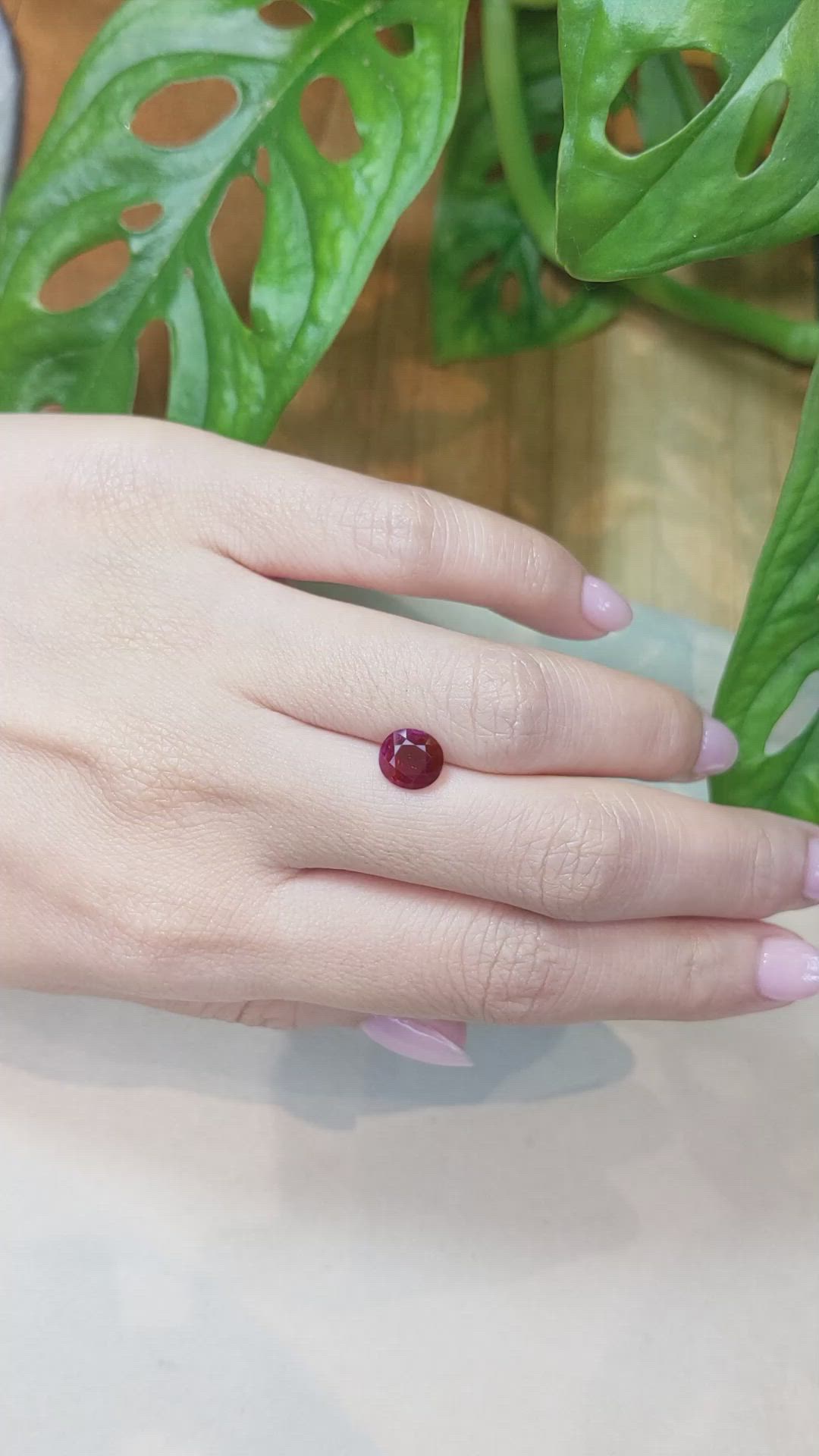 1.57 Ct. Ruby from Mozambique Size Video