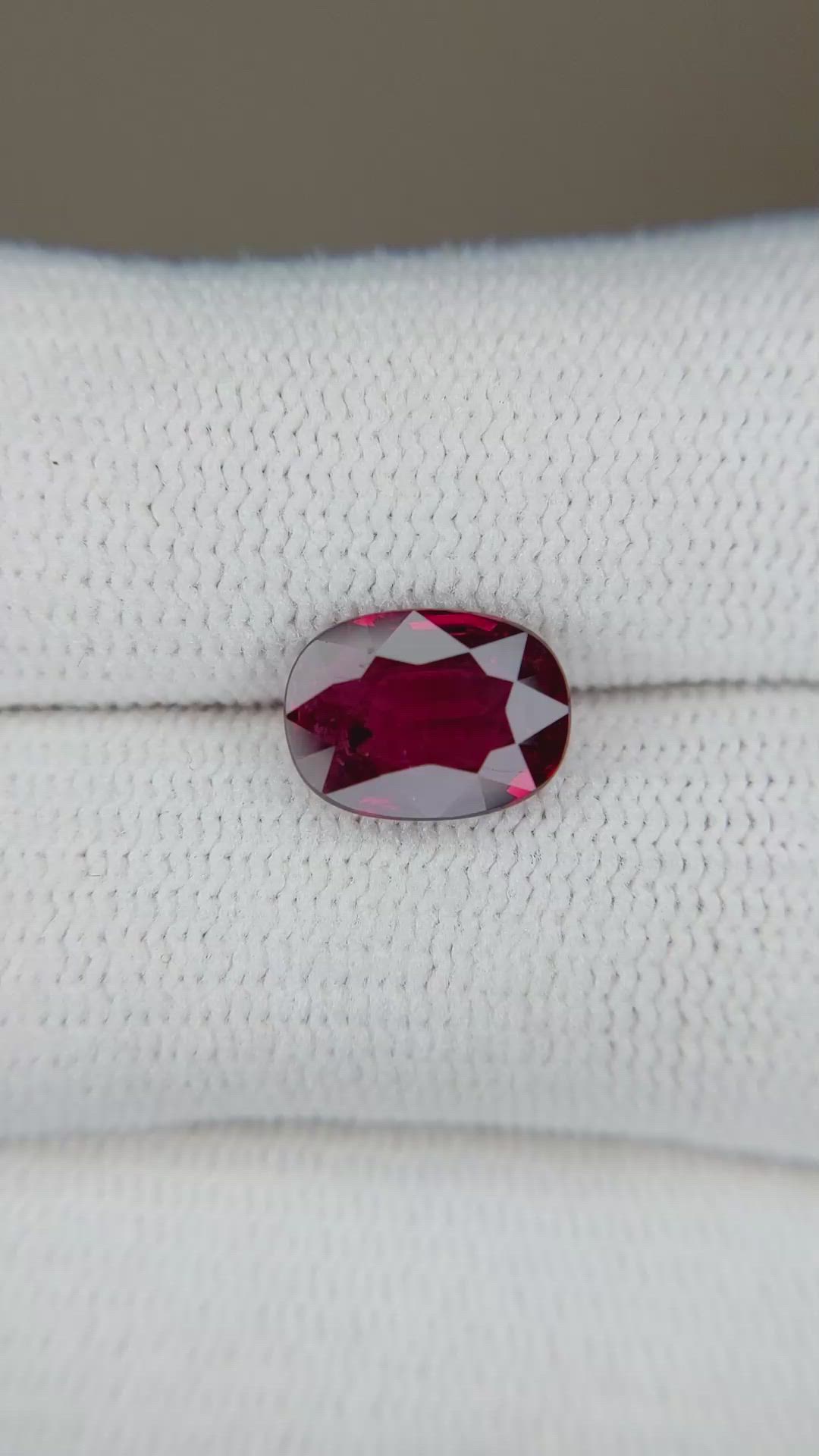 2.05 Ct. Ruby from Mozambique Size Video