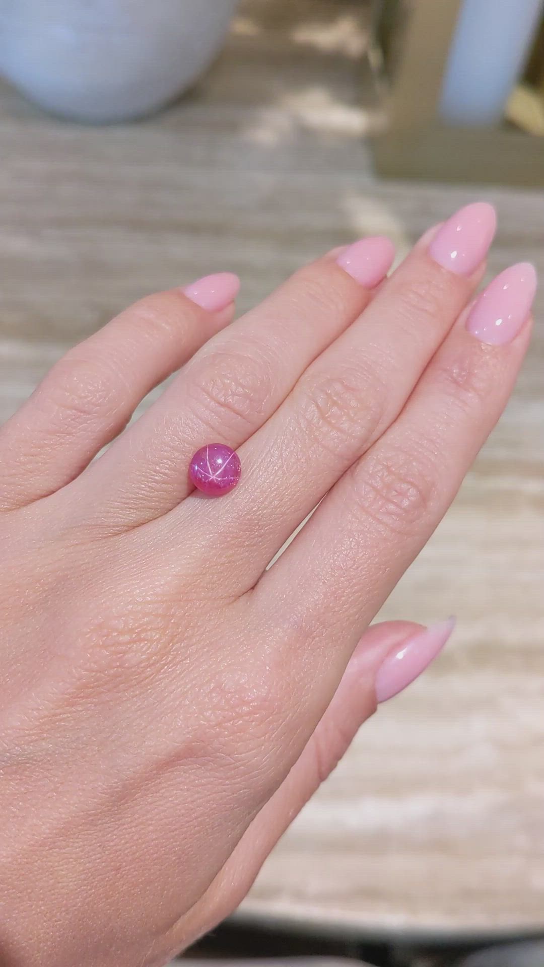 2.60 Ct. Star Ruby from Mozambique Size Video