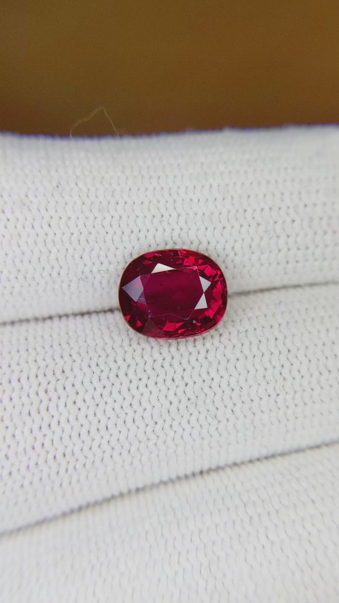 3.11 Ct. Ruby from Madagascar Size Video