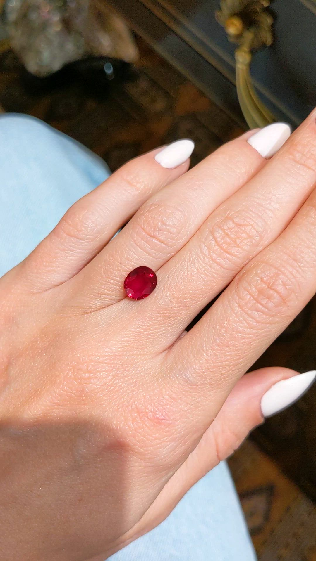 2.09 Ct. Ruby from Mozambique Size Video