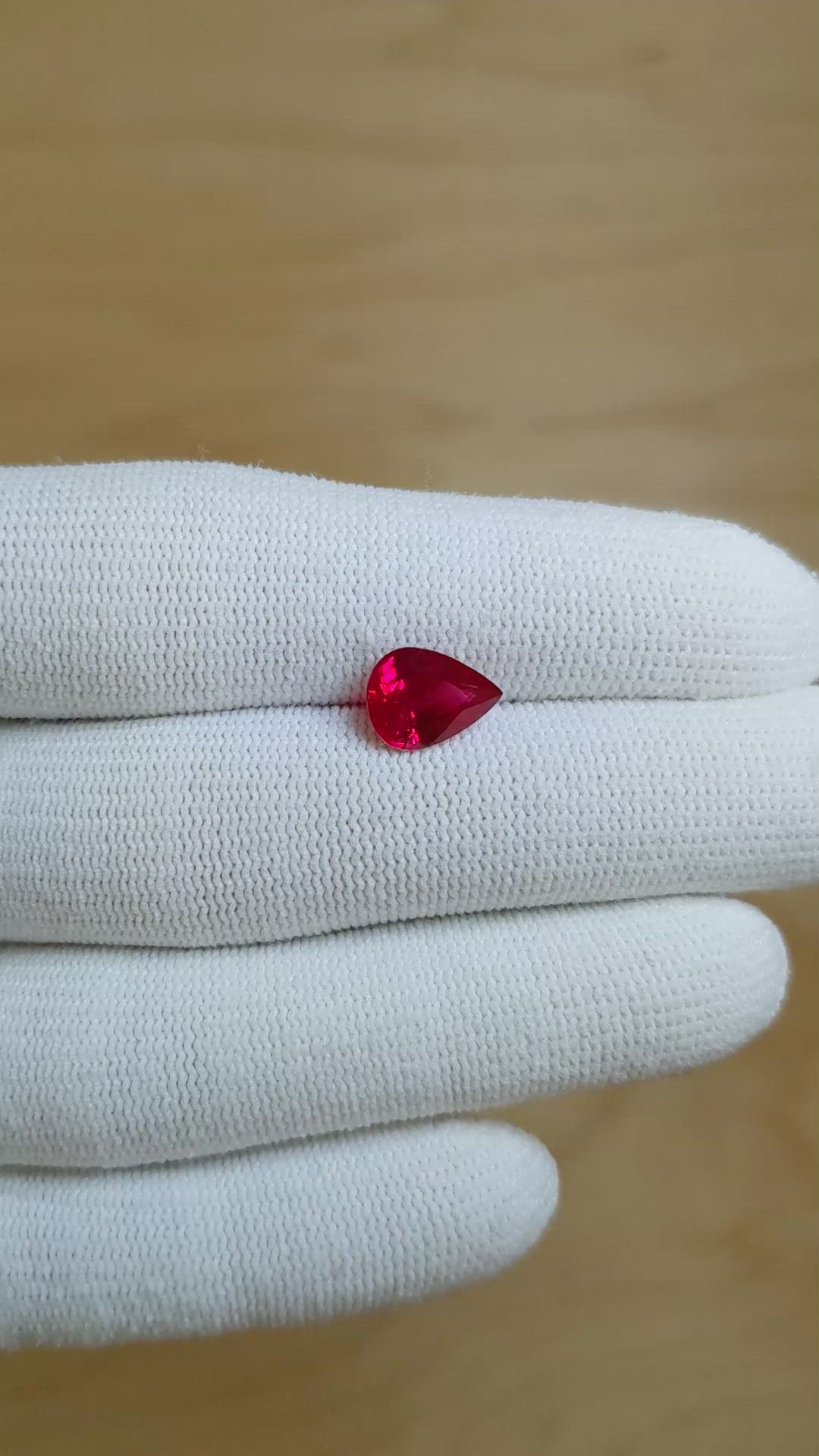 2.23 Ct. Ruby from Mozambique Size Video