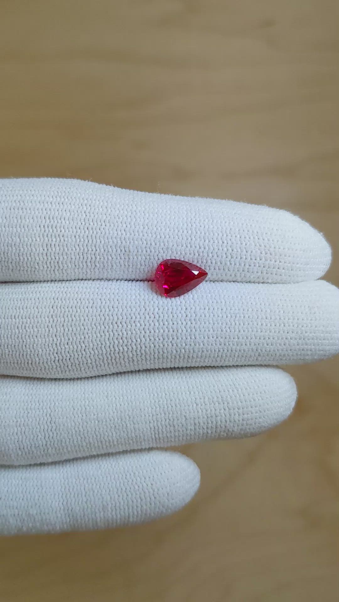 2.06 Ct. Ruby from Mozambique Size Video