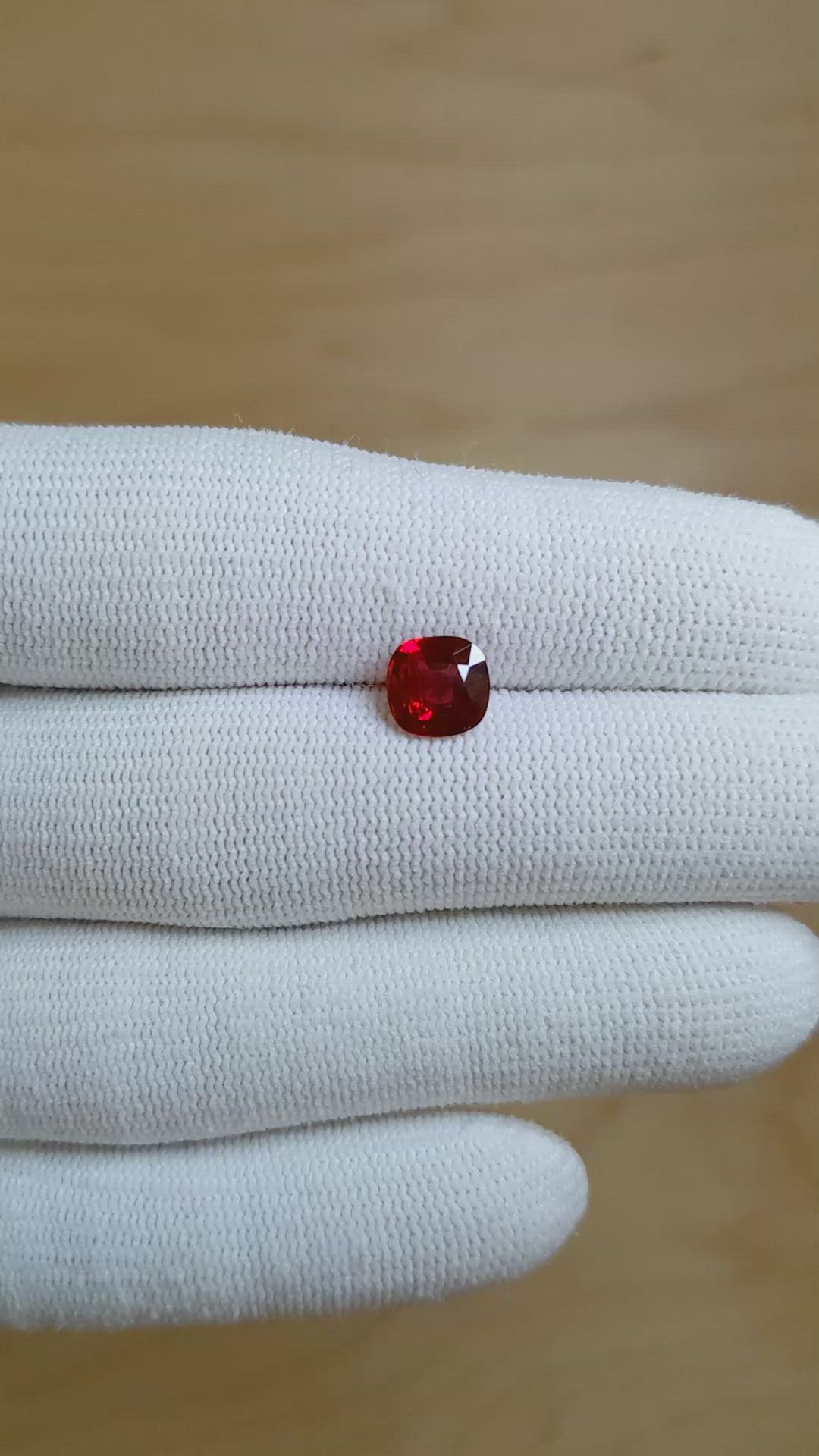 1.39 Ct. Ruby from Mozambique Size Video