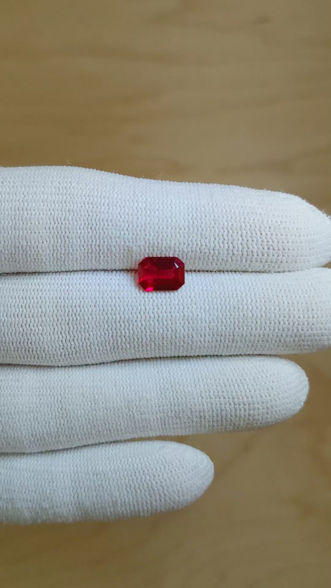 1.38 Ct. Ruby from Mozambique Size Video