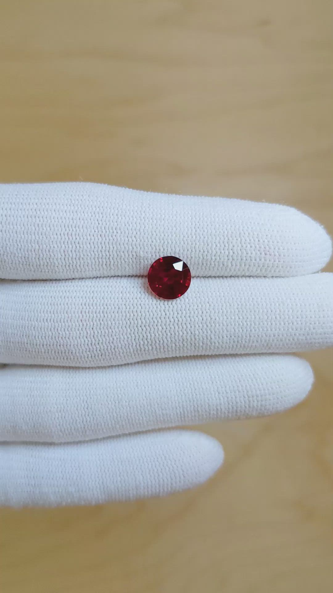 2.29 Ct. Ruby from Mozambique Size Video