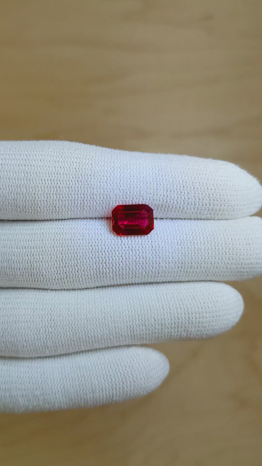 2.39 Ct. Ruby from Mozambique Size Video