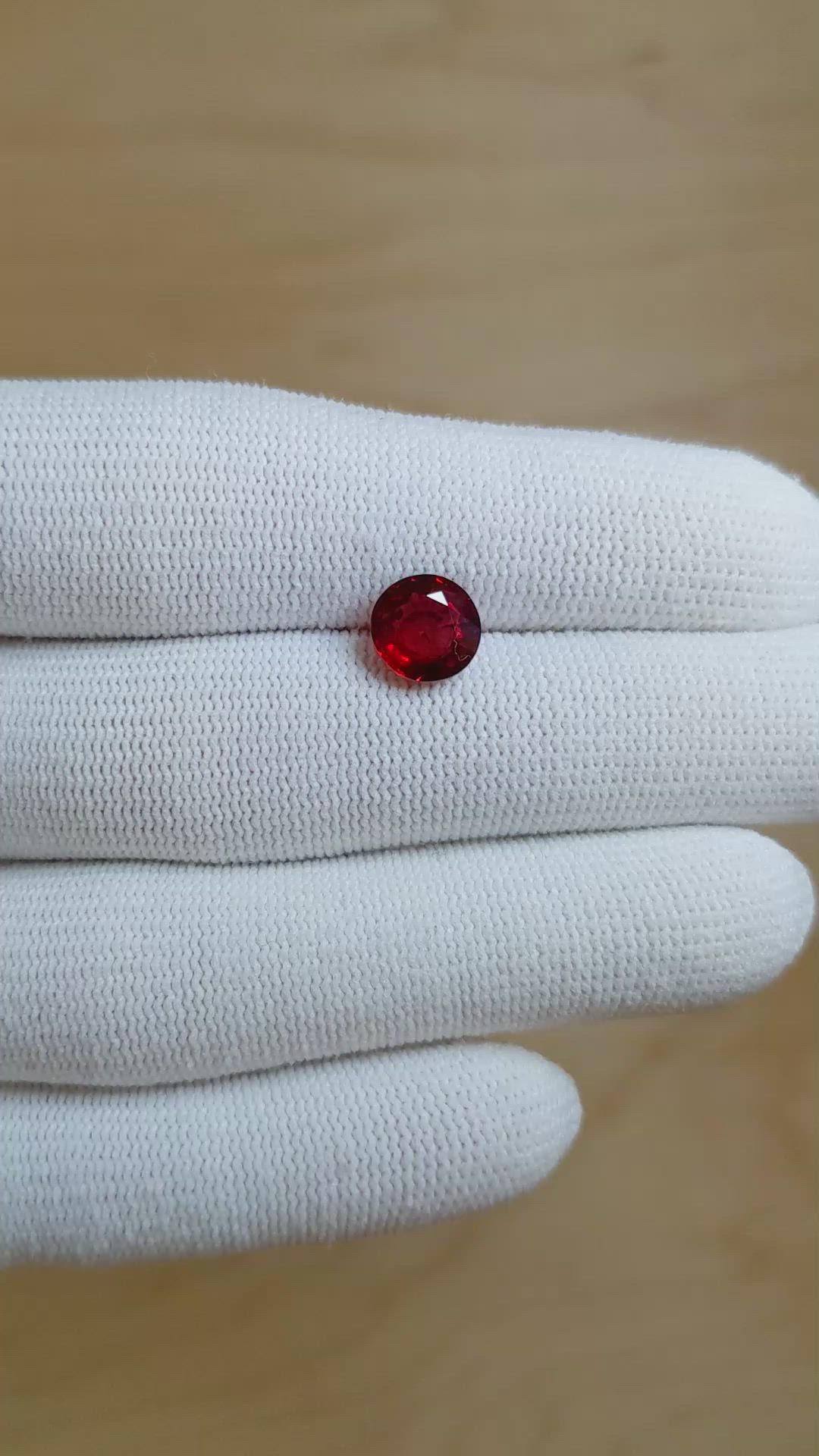 2.33 Ct. Ruby from Mozambique Size Video