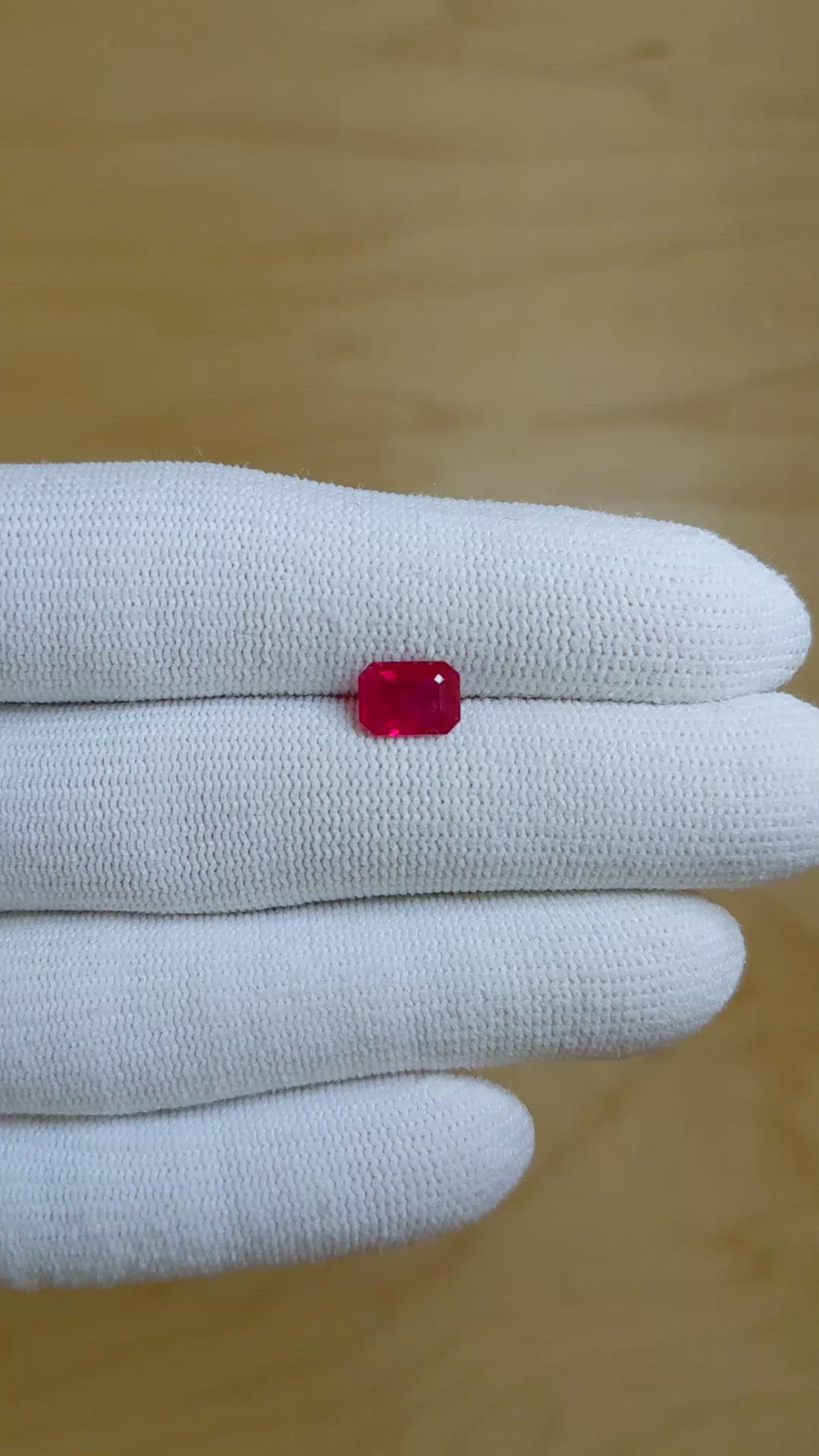 1.43 Ct. Ruby from Burma (Myanmar) Size Video