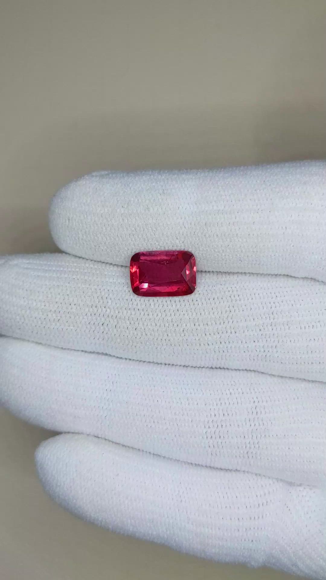 3.48 Ct. Ruby from Mozambique Size Video