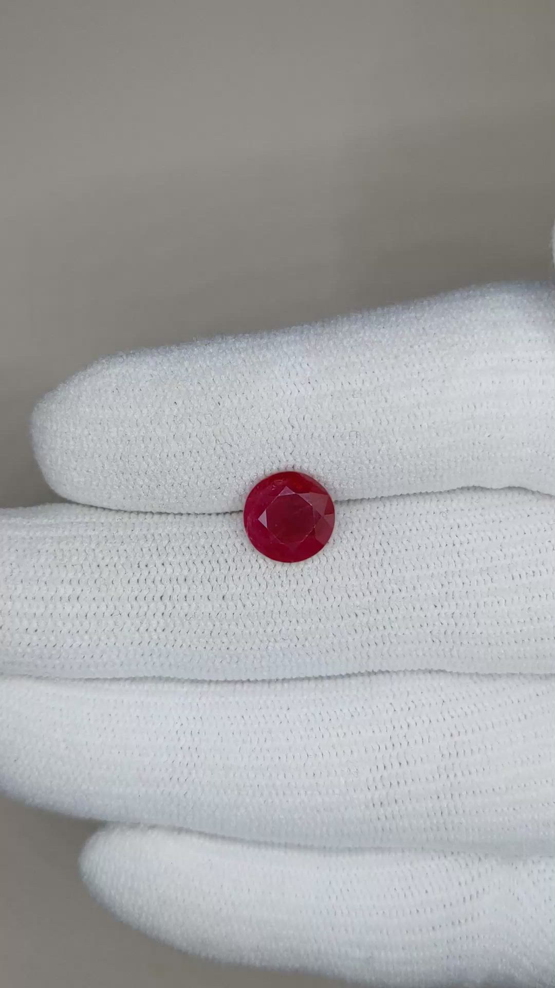 3.04 Ct. Ruby from Mozambique Size Video