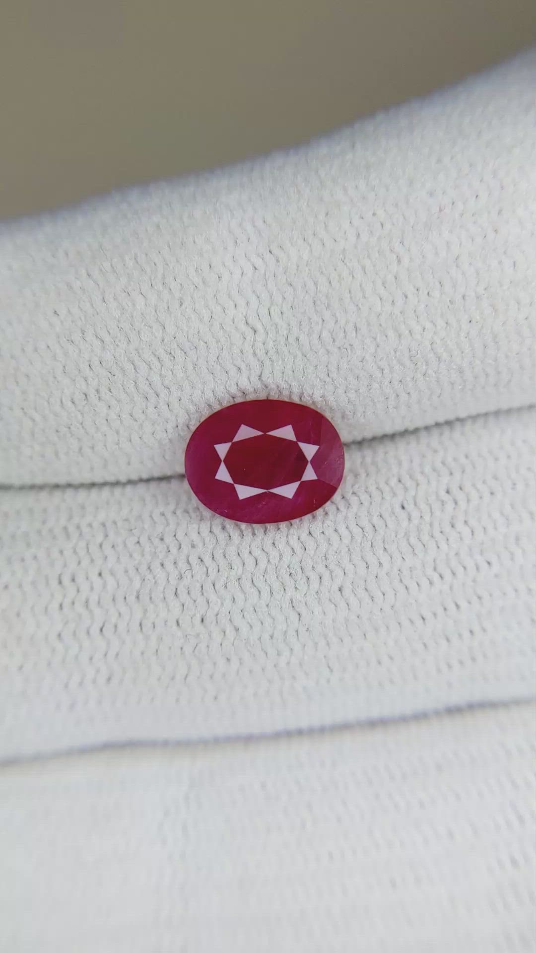 2.45 Ct. Ruby from Mozambique Size Video
