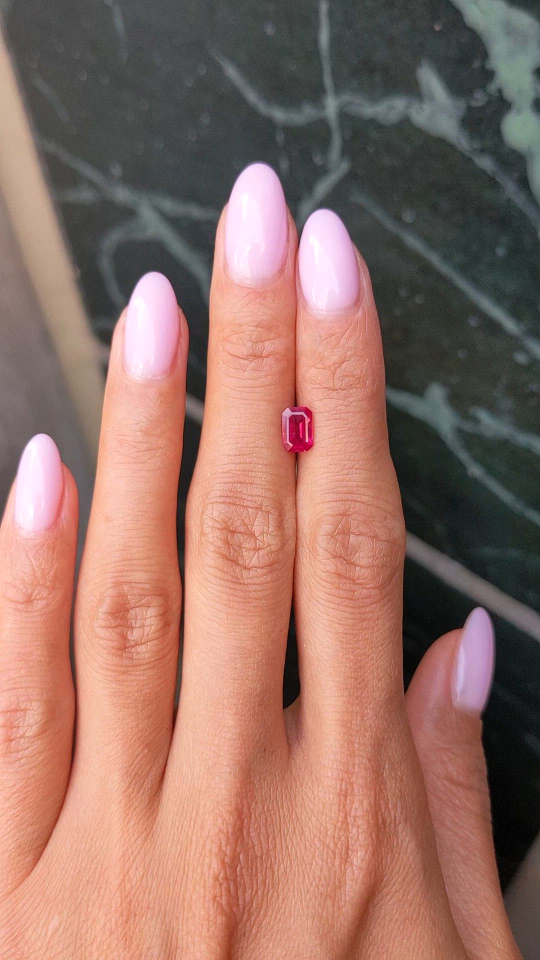 0.91 Ct. Ruby from Mozambique Size Video