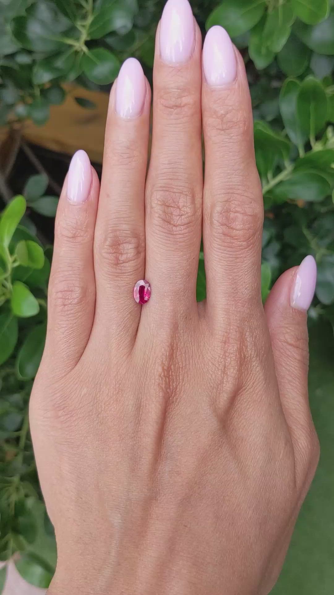 0.75 Ct. Ruby from Thailand Size Video
