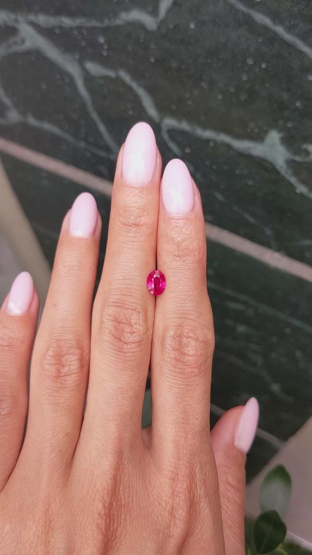 0.99 Ct. Ruby from Thailand Size Video
