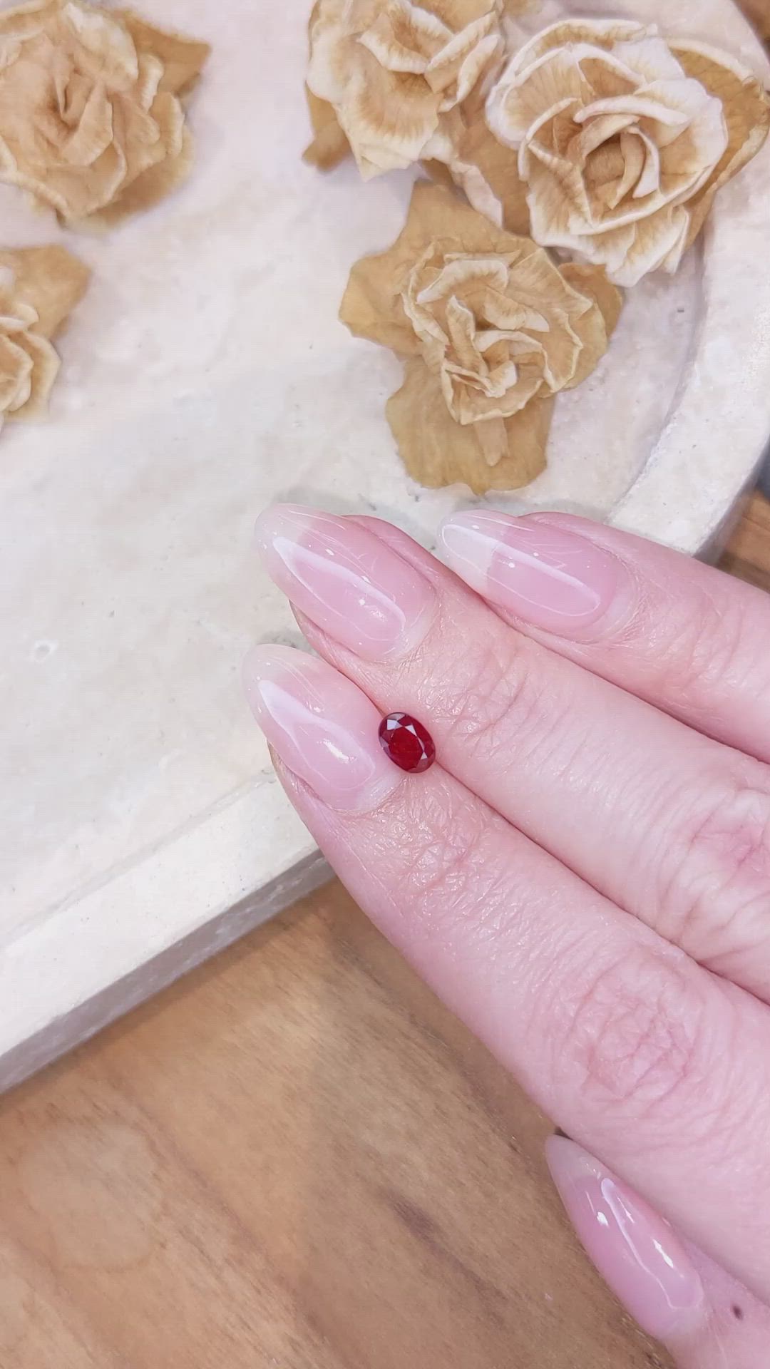 0.73 Ct. Ruby from Mozambique Size Video