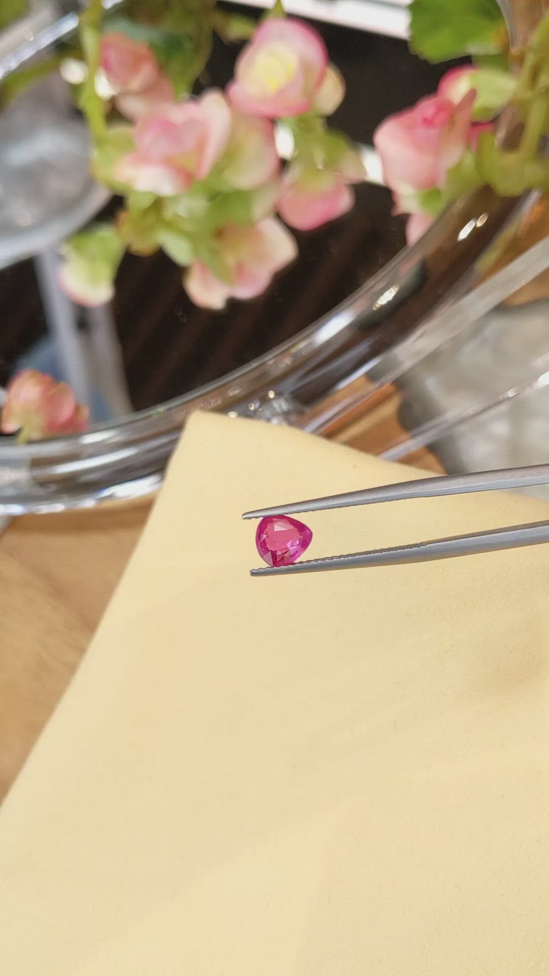 1.01 Ct. Ruby from Mozambique Size Video