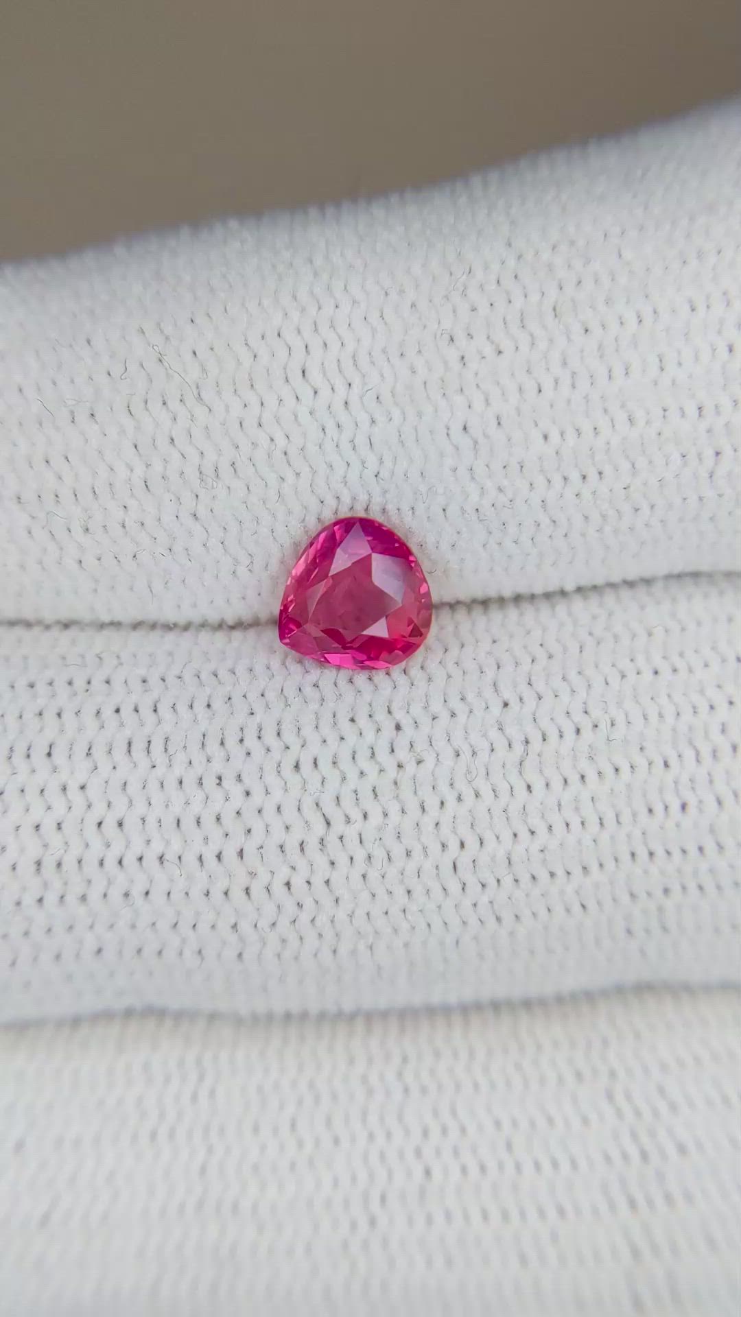 1.04 Ct. Ruby from Mozambique Size Video
