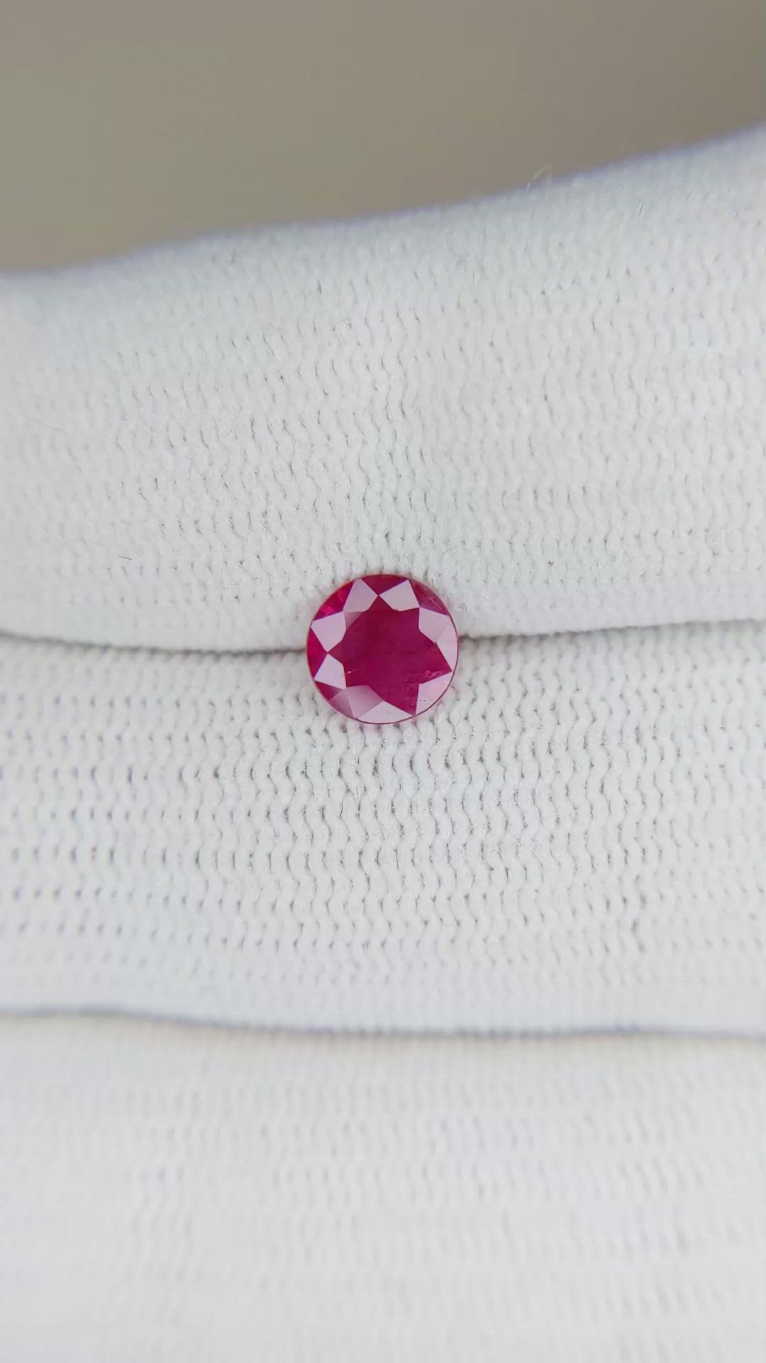 0.82 Ct. Ruby from Mozambique Size Video
