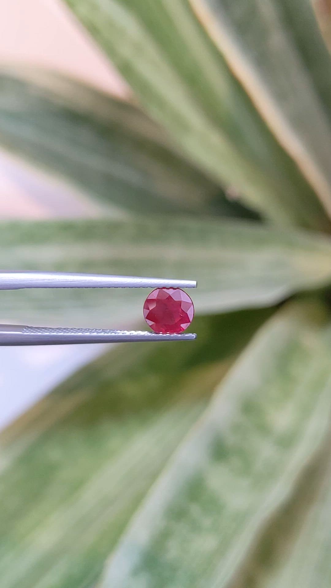 0.82 Ct. Ruby from Mozambique Size Video
