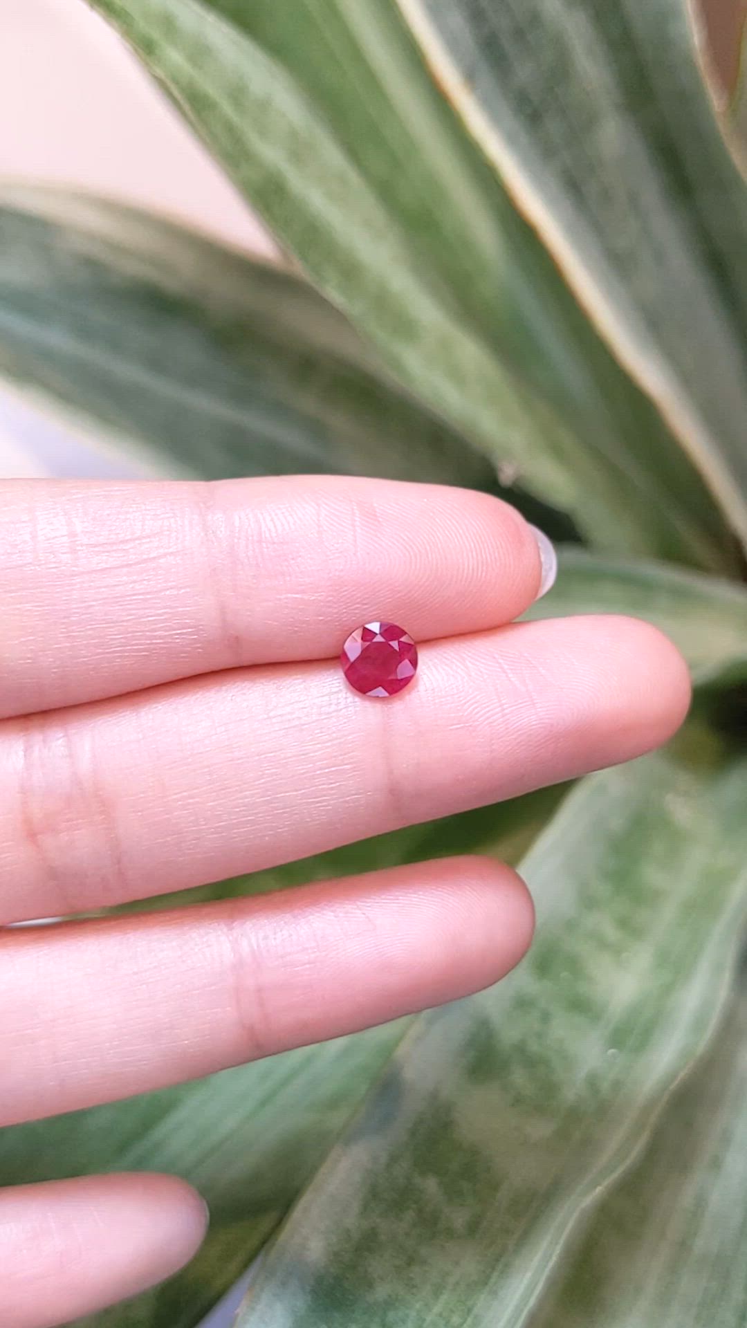 0.82 Ct. Ruby from Mozambique Size Video