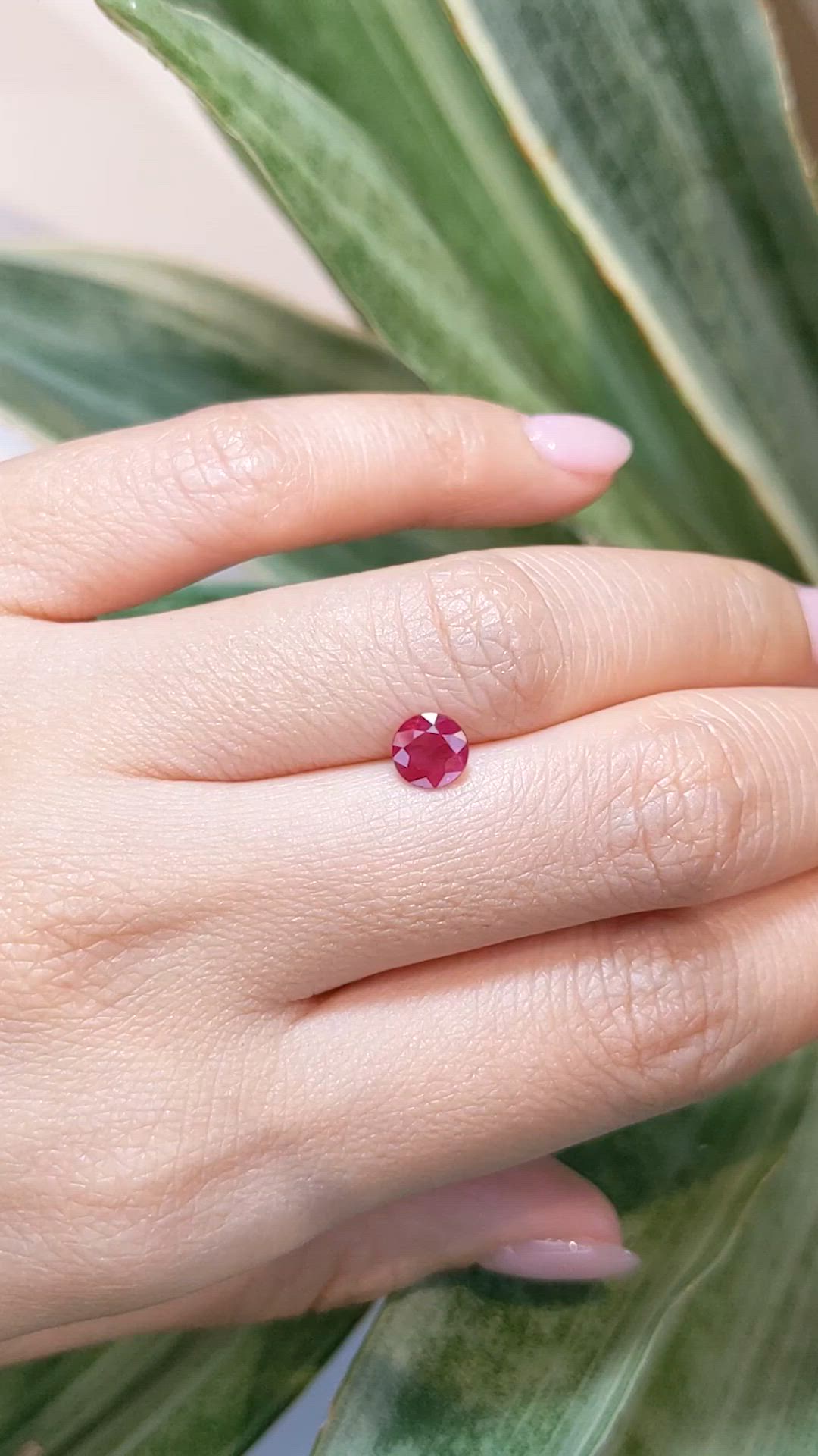 0.82 Ct. Ruby from Mozambique Size Video