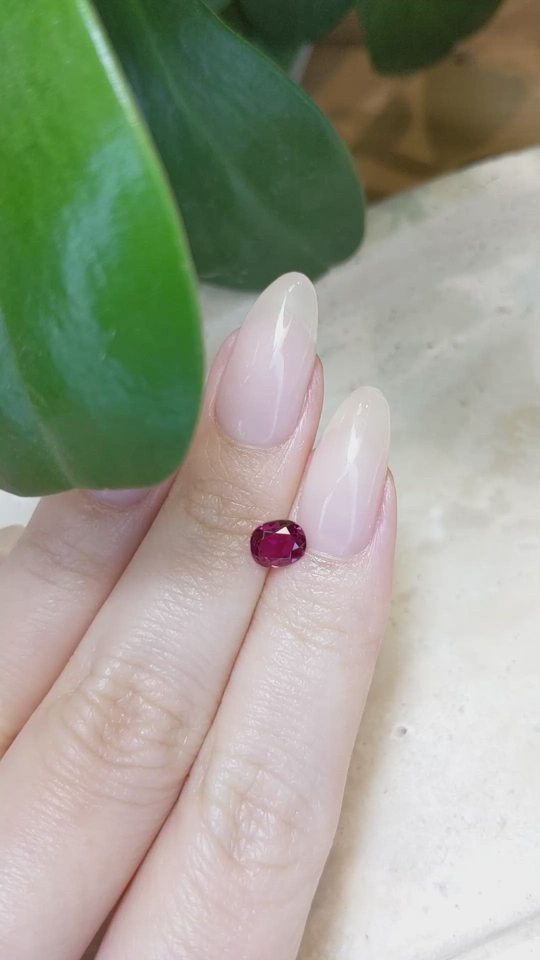 0.77 Ct. Ruby from Thailand Size Video