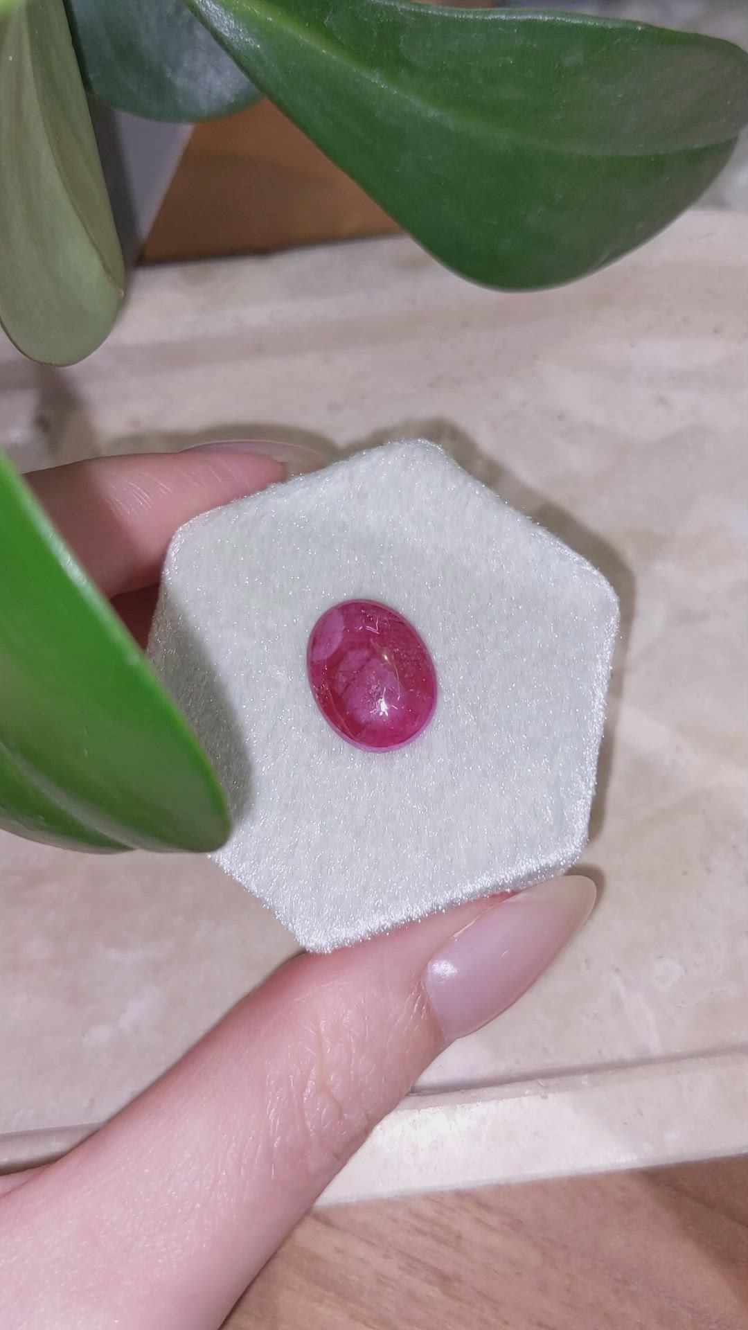 9.63 Ct. Cabochon Ruby from Burma (Myanmar) Size Video