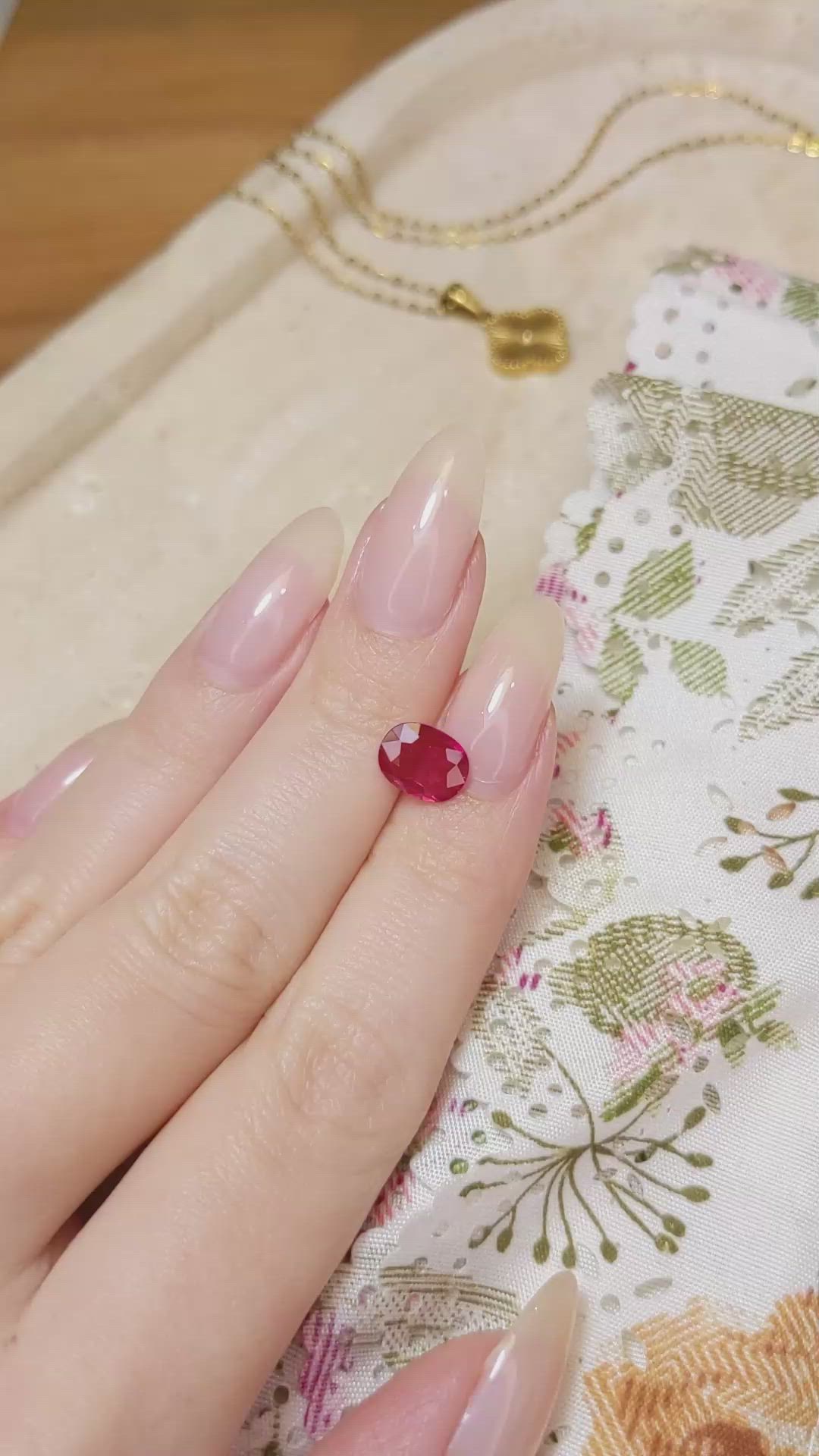 1.68 Ct. Ruby from Mozambique Size Video